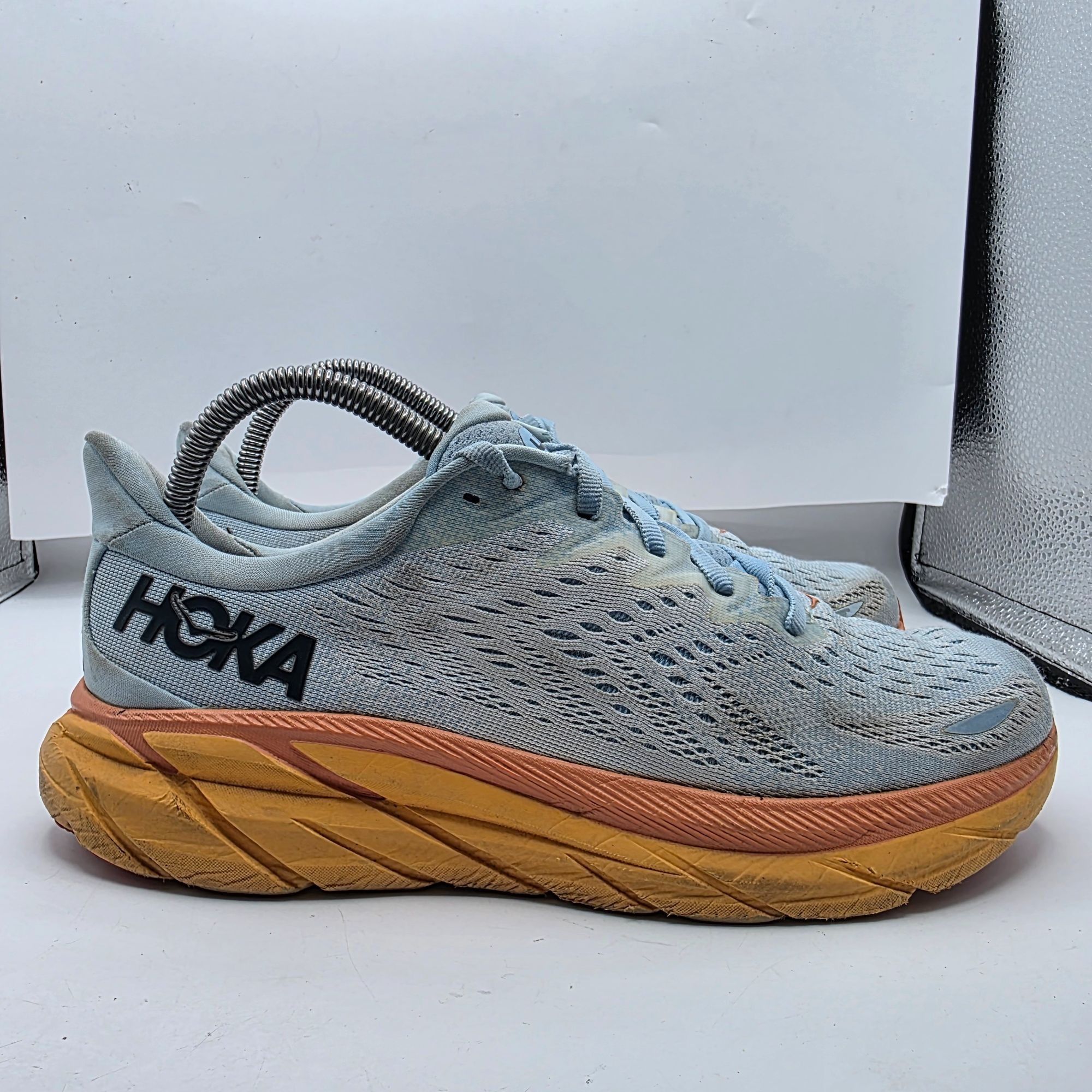 Hoka Hoka One One Clifton 8 Womens Size 8.5B Blue Orange Lightwei Size US 8.5 / IT 38.5 - 12 Thumbnail