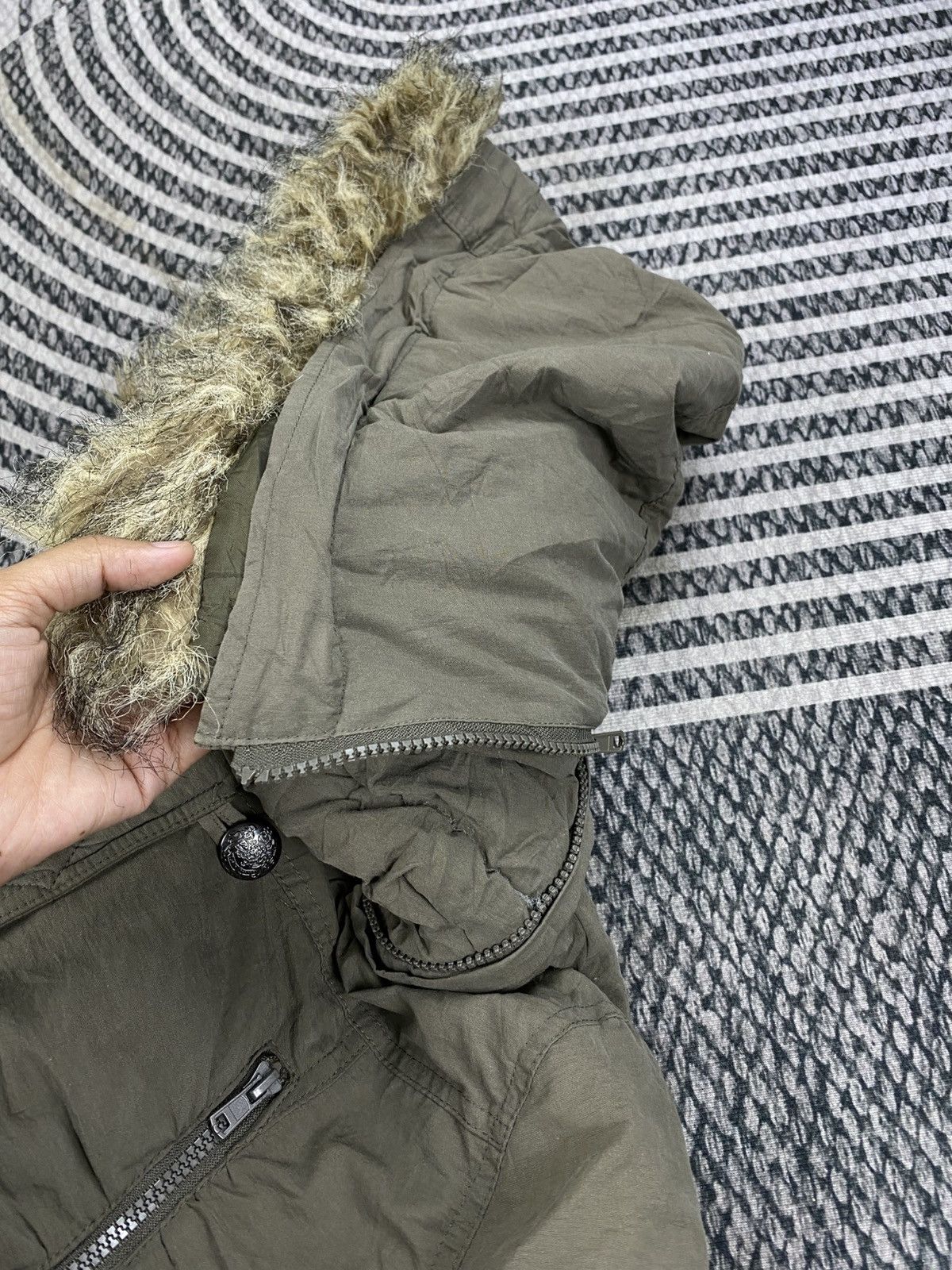 Japanese Brand Vtg Sky Bomber Military Multipocket Style Fur Hooded Parka Size US M / EU 48-50 / 2 - 13 Thumbnail