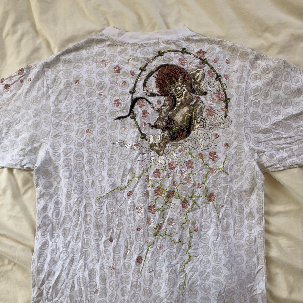Japanese Brand KARAKURI Tamashi Embroidery Japanese Tradition T-Shirt Size US L / EU 52-54 / 3 - 2 Thumbnail