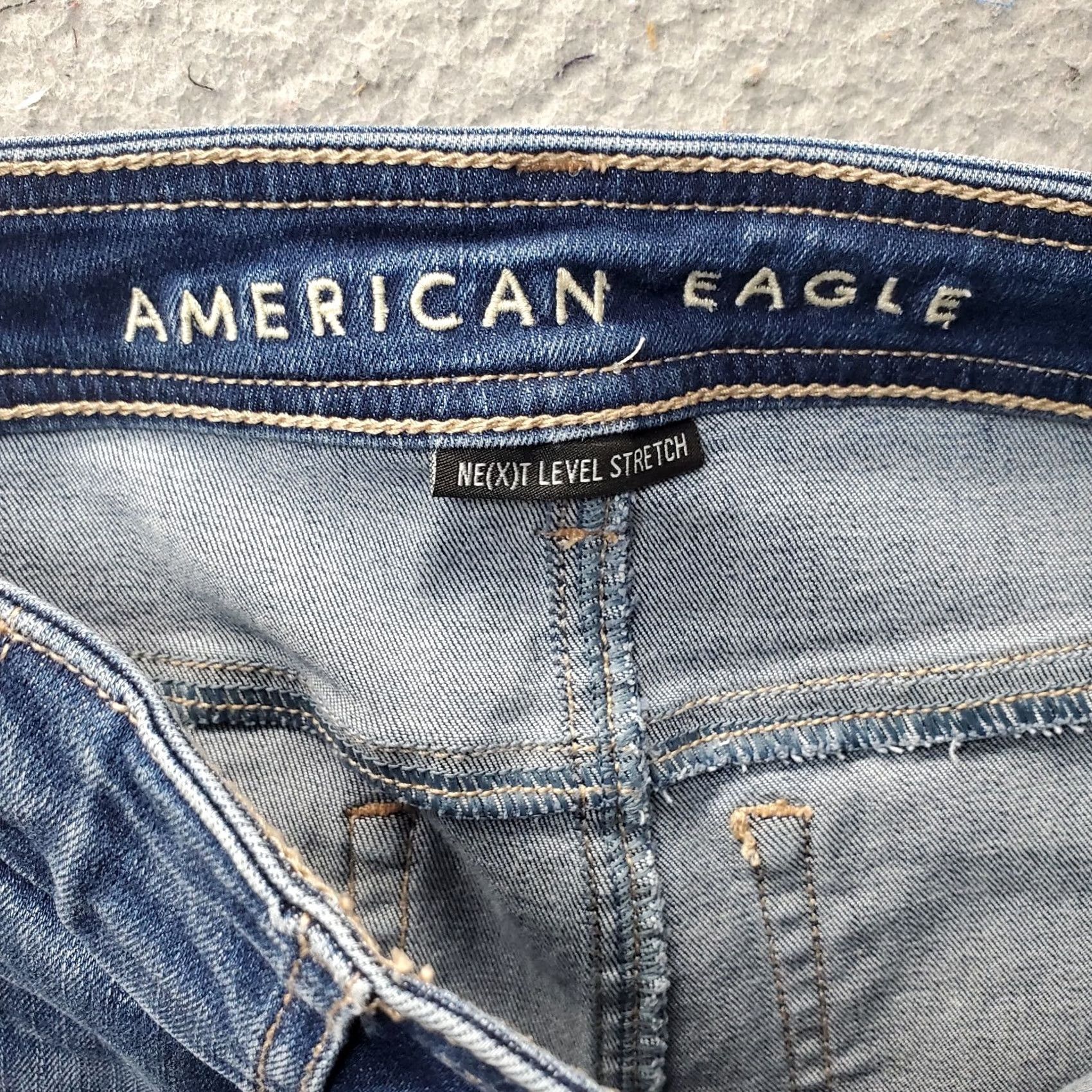 American Eagle Outfitters American Eagle Outfitters Womens Size 4 Blue Denim Hi-Rise Stretch Cut-Off Hem Size 27" / US 4 / IT 40 - 7 Thumbnail