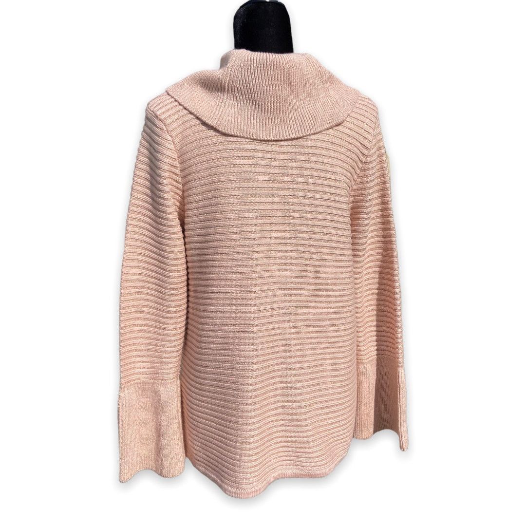 Calvin Klein Calvin Klein Pink Metallic Gold Cowl Neck Ribbed Sweater M Size M / US 6-8 / IT 42-44 - 2 Thumbnail