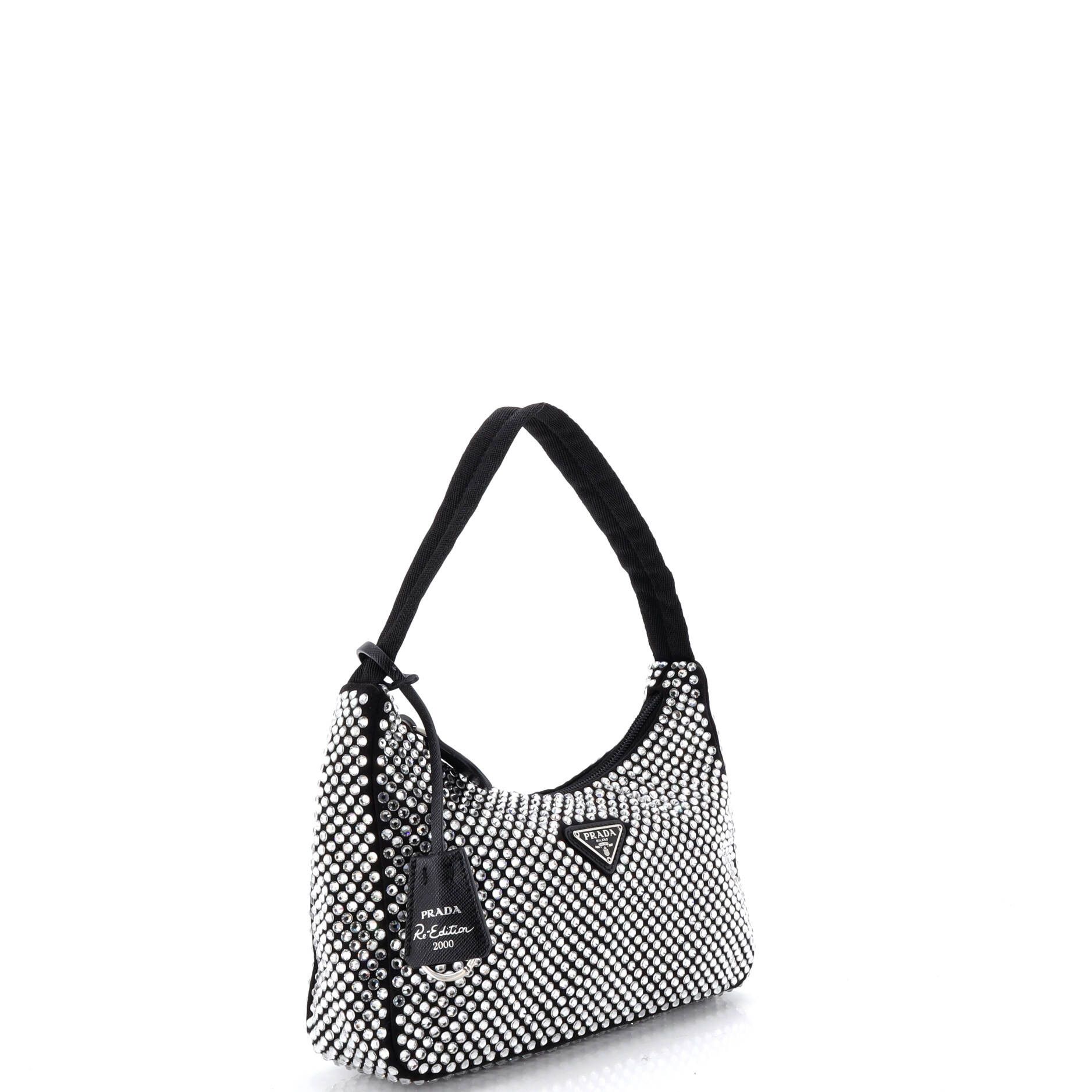Prada Re-Edition 2000 Hobo Crystal Embellished Satin Mini Size ONE SIZE - 1 Thumbnail