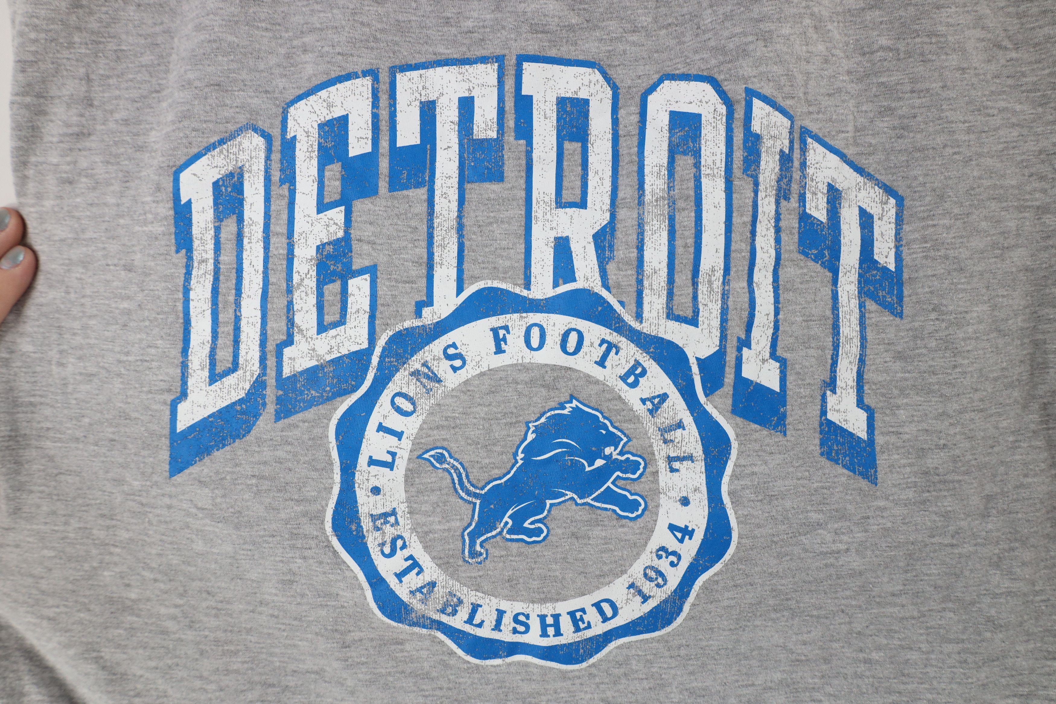Vintage Vintage Detroit Lions Football Long Sleeve T-Shirt Gray Size US L / EU 52-54 / 3 - 4 Thumbnail