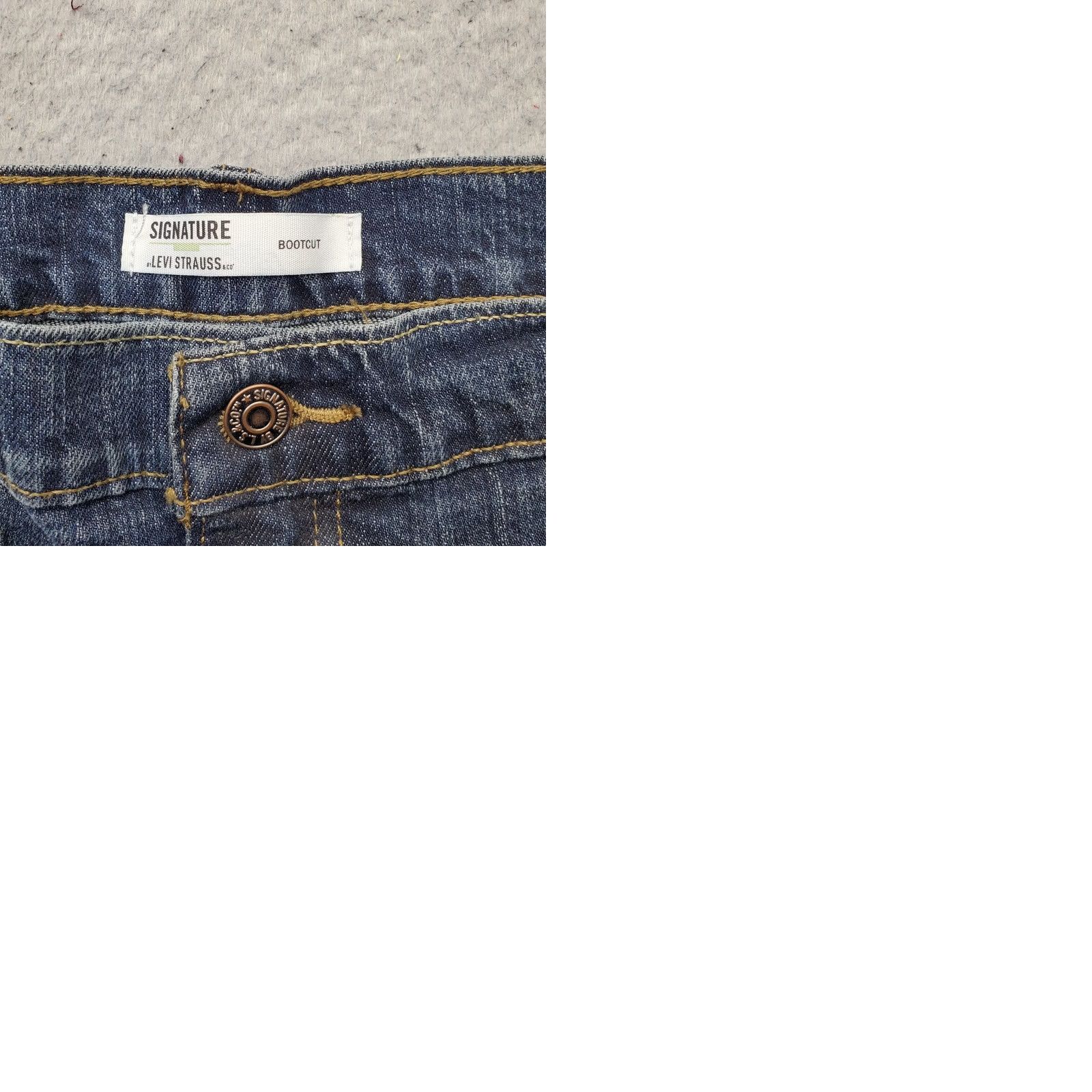 Levi's Levi'S Bootcut Jeans Mens 46x32 Blue Denim Dark Wash Faded Whiskered Streetwear Size US 30 / EU 46 - 9 Thumbnail