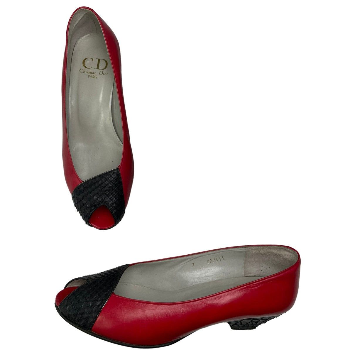 Dior Red Leather Ballet Flat Size US 6.5 / IT 36.5 - 1 Thumbnail