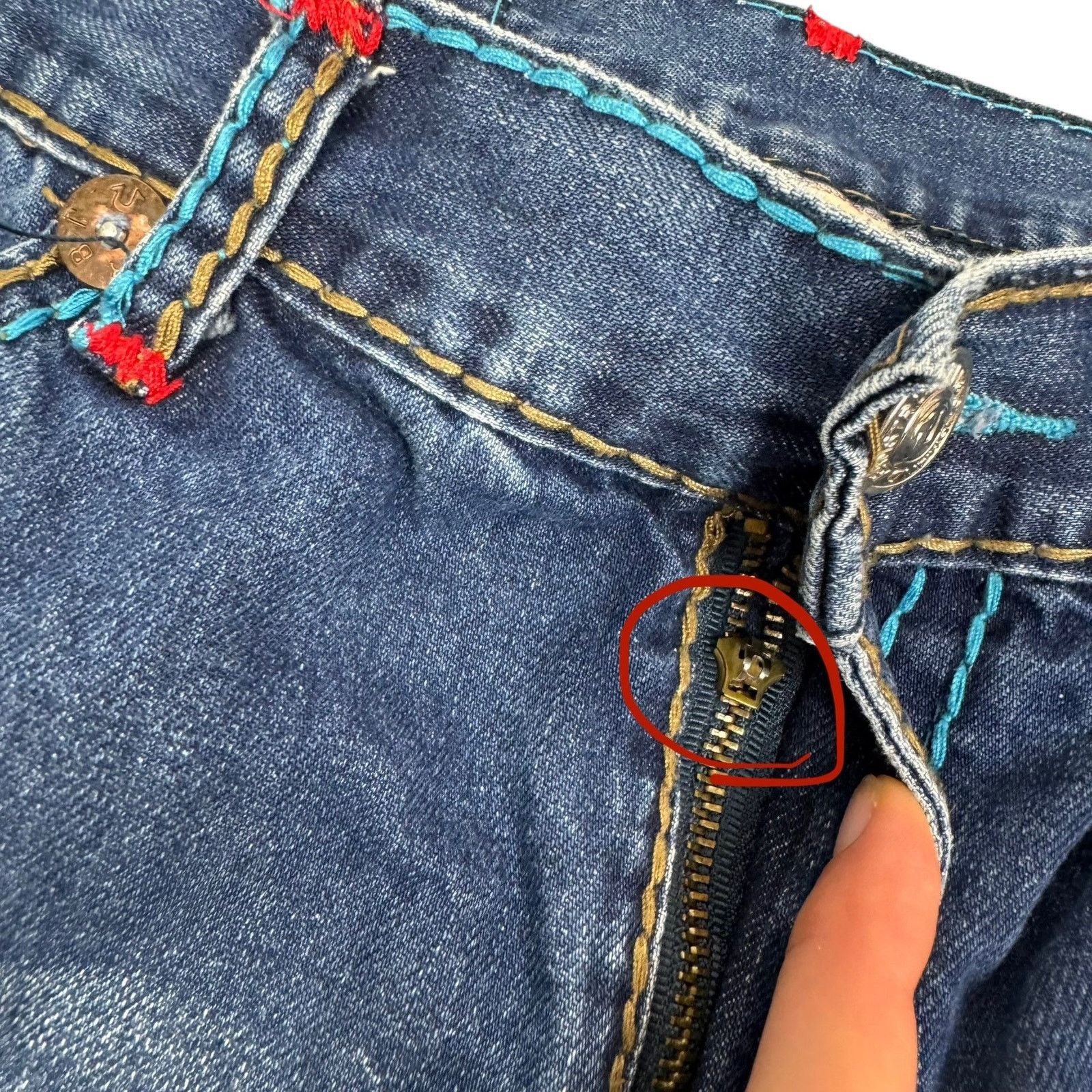 True Religion True Religion Men's Blue Cotton High Rise Bermuda Shorts 34 Size US 34 / EU 50 - 8 Thumbnail