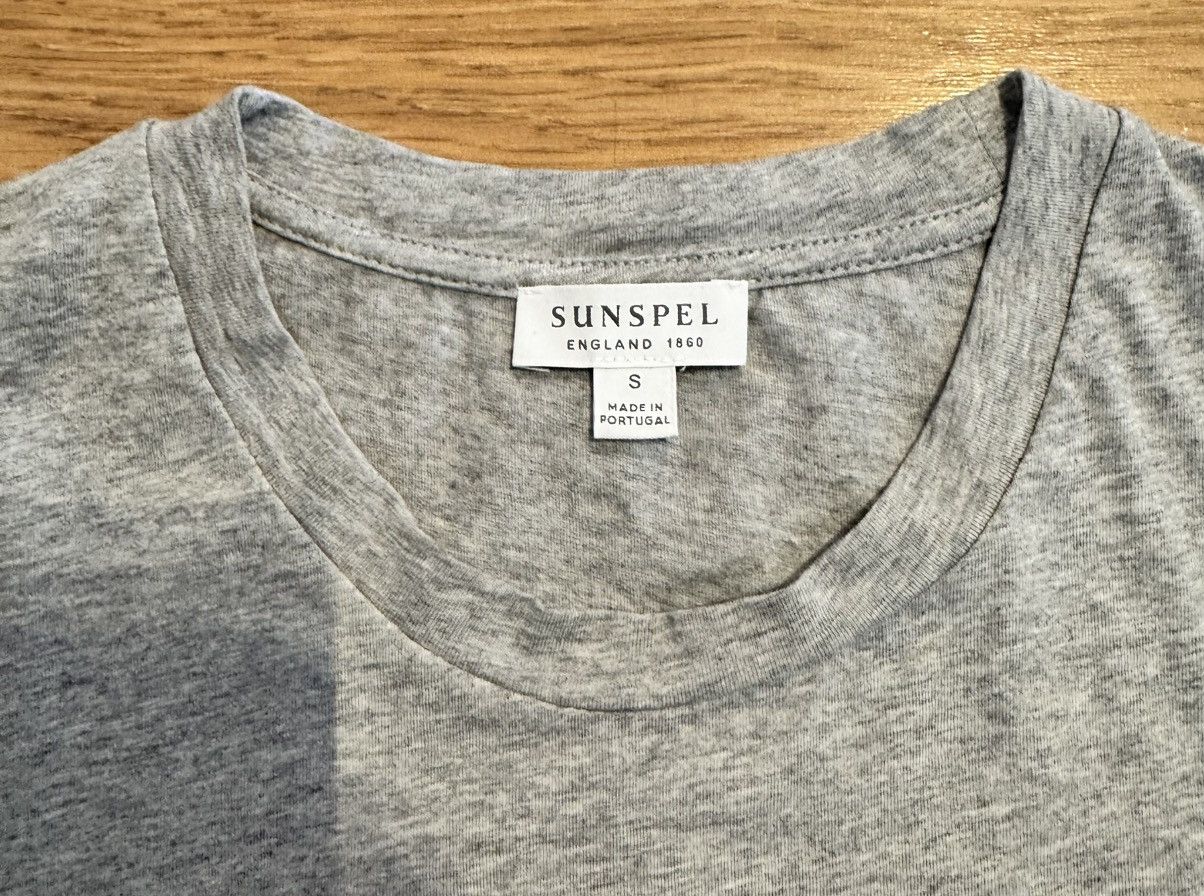 Sunspel Riviera T-Shirt - Grey Melange Size US S / EU 44-46 / 1 - 3 Thumbnail