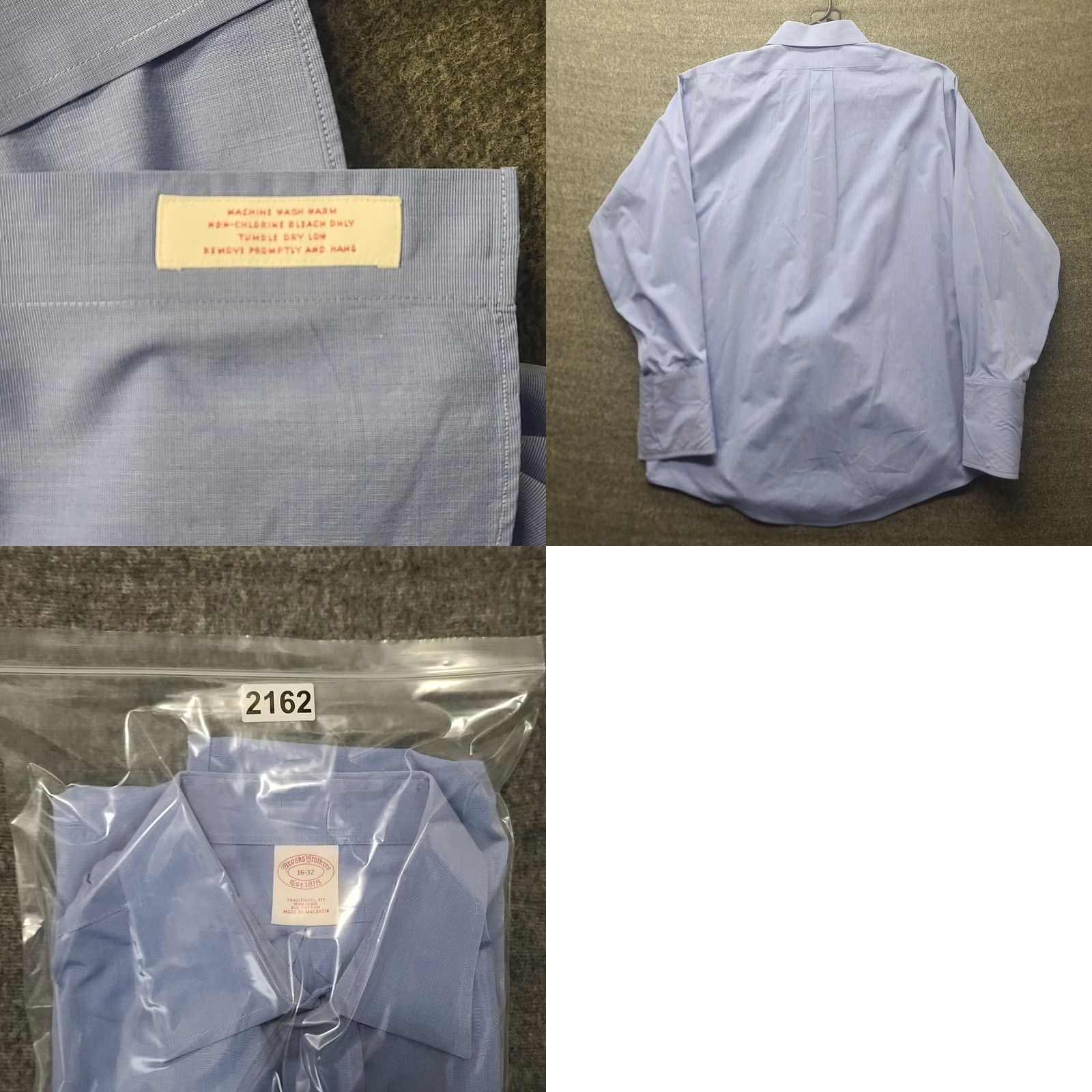 Brooks Brothers Brooks Brothers Shirt Mens 16 Regular Long Sleeve Button-Up Non-Iron Blue Cotton Size US L / EU 52-54 / 3 - 8 Thumbnail