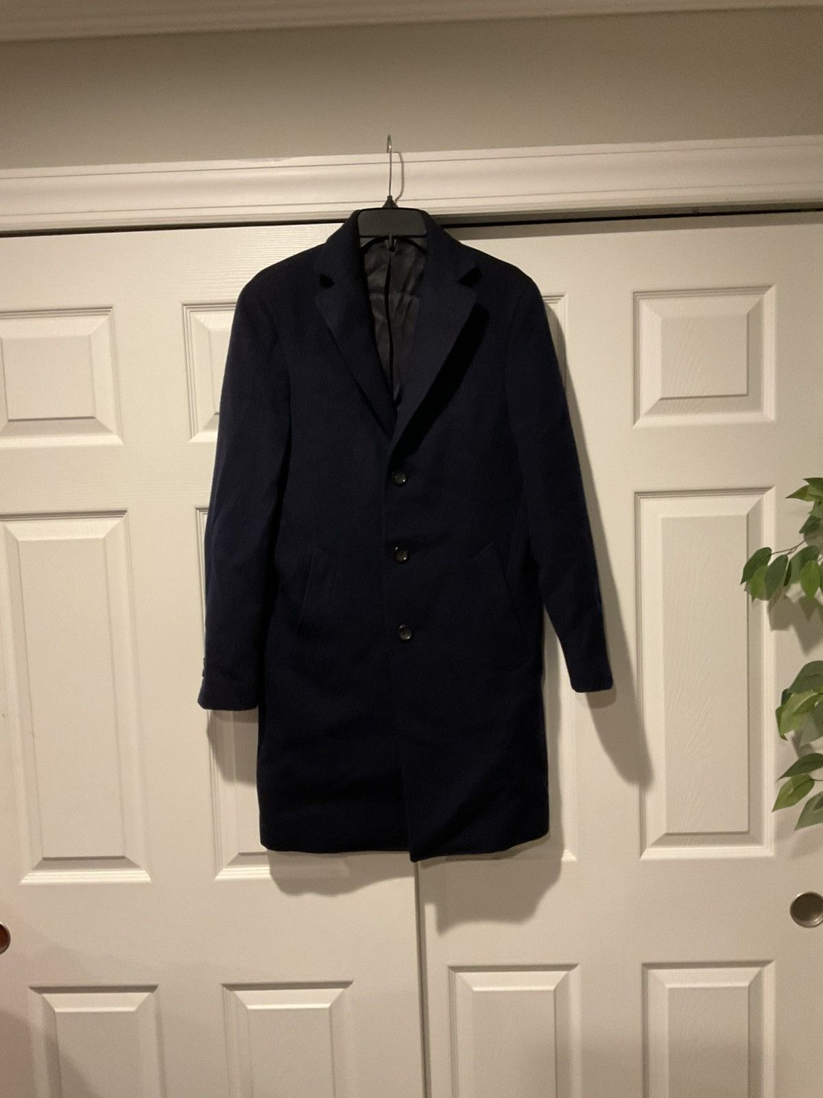 Canali CANALI KEI MEN’S BLACK WOOL BELTED TRENCH COAT OVERCOAT Size US S / EU 44-46 / 1 - 9 Thumbnail