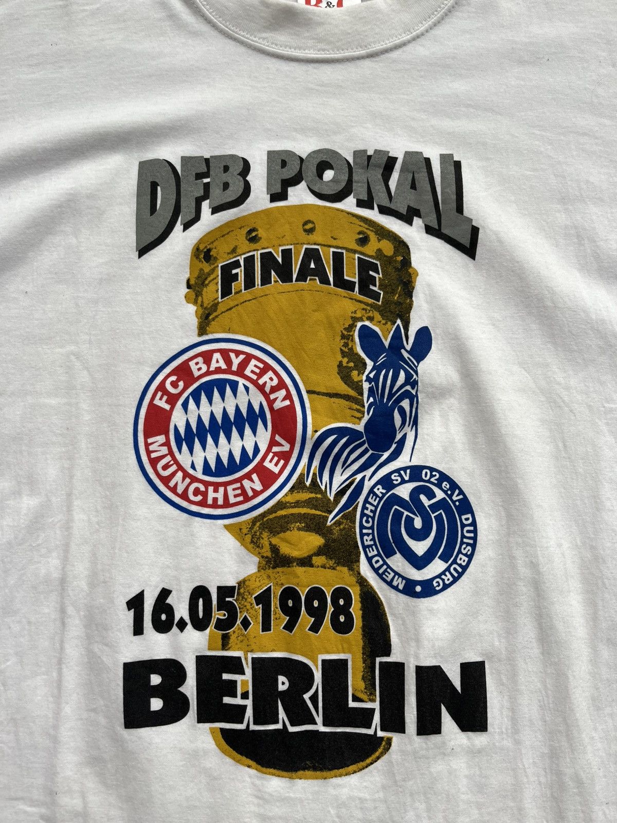 Vintage FC Bayern München MSV 1998 T-Shirt Size XL Size US XL / EU 56 / 4 - 4 Thumbnail