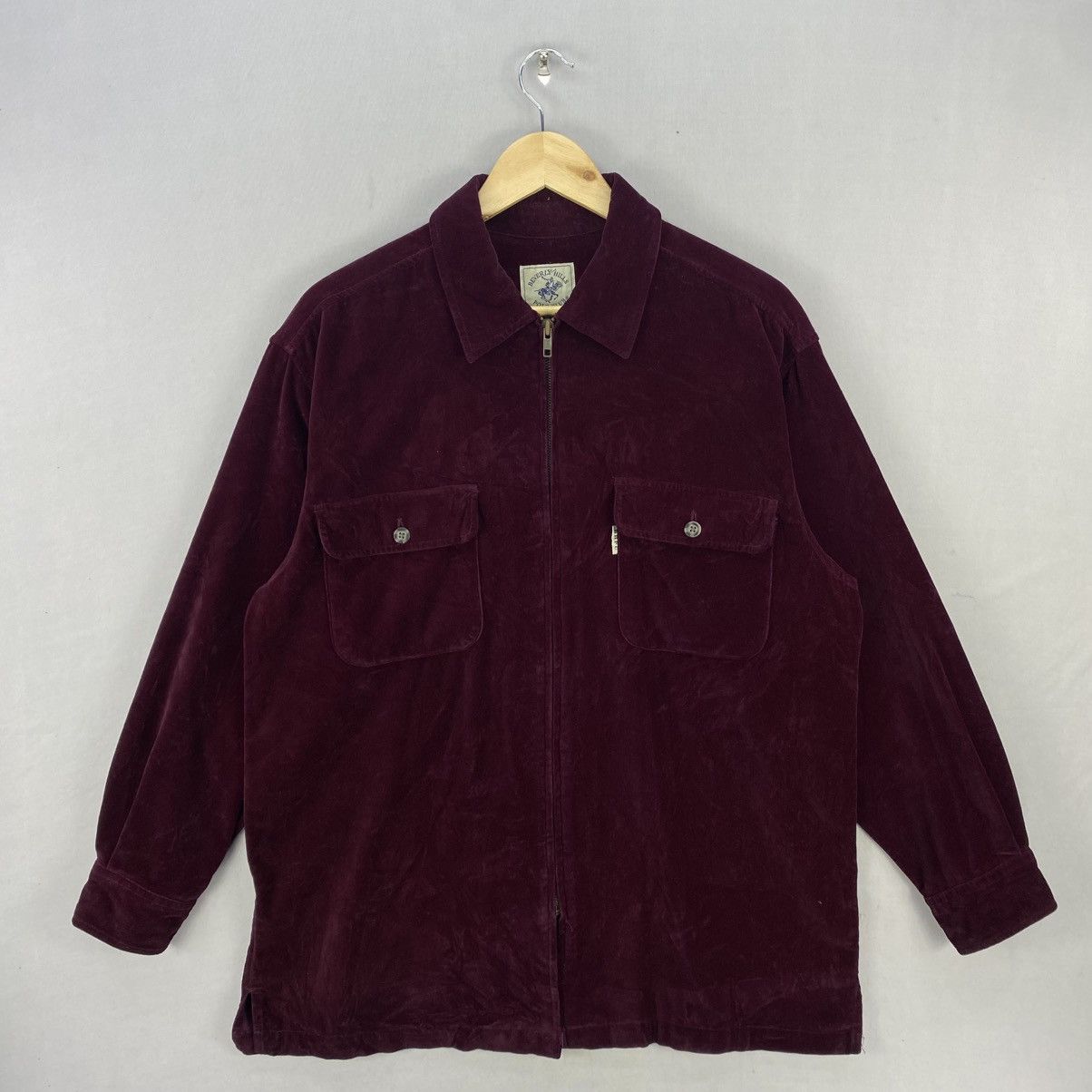 Beverly Hills Polo Club Vintage Beverly Hills Club Velvet Flannel Zipper Jacket Size US M / EU 48-50 / 2 - 1 Thumbnail