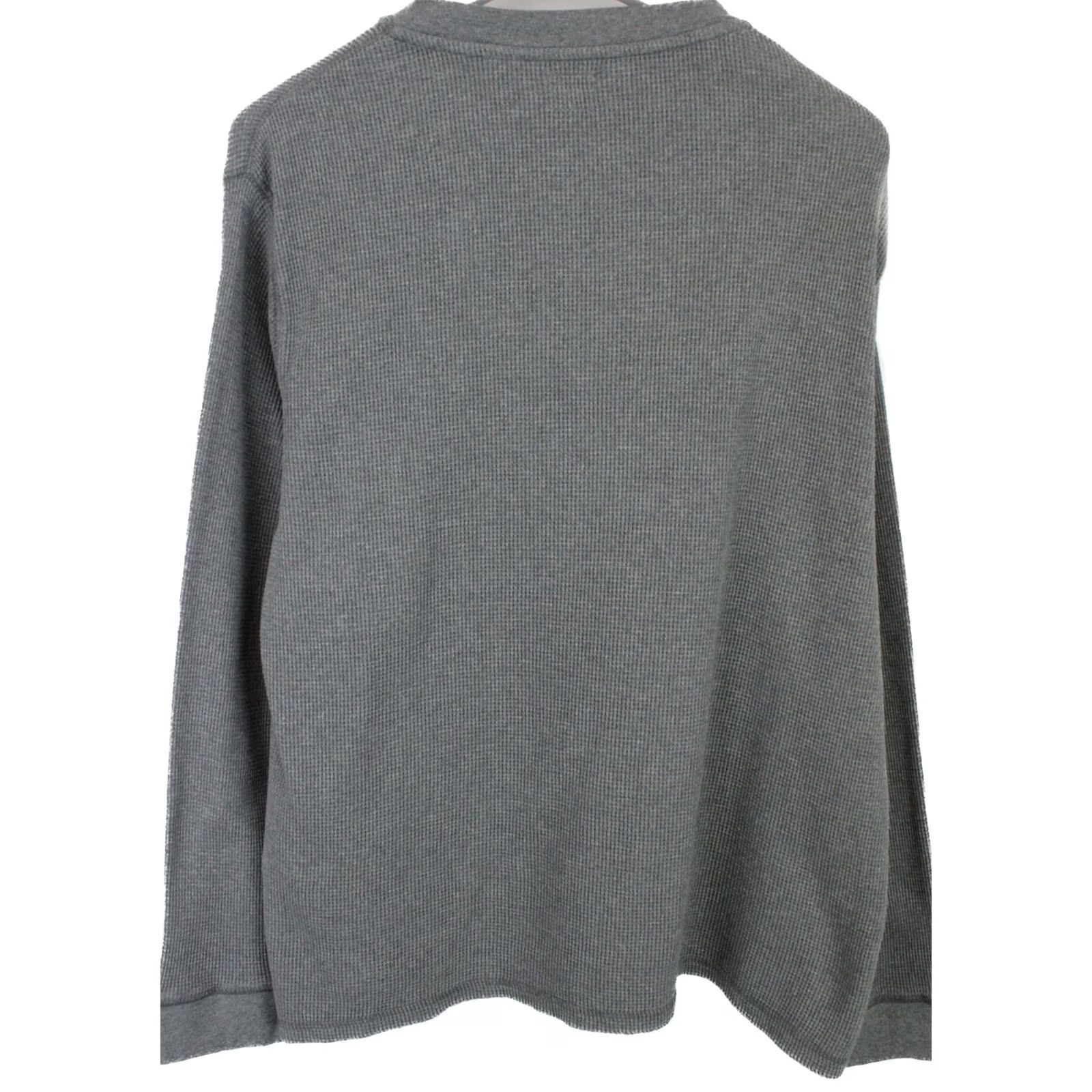 Levi's LEVI'S Sweatshirt Men Large Pullover Half Button Neck Melange Grey Distressed Logo Size US L / EU 52-54 / 3 - 2 Thumbnail