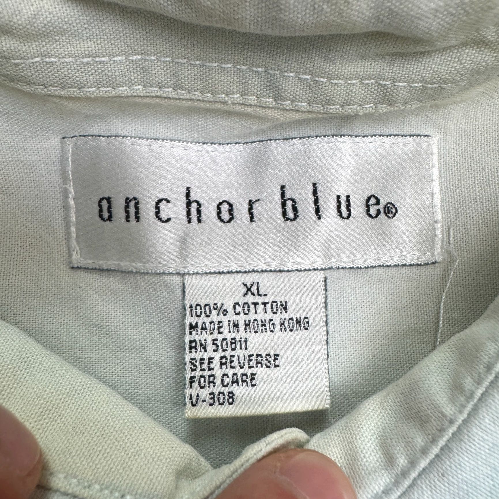 Anchor Blue VINTAGE Anchor Blue 90s Chambray Button-Down Shirt Adult XL Blue Skater Casual Mens Size US XL / EU 56 / 4 - 6 Thumbnail