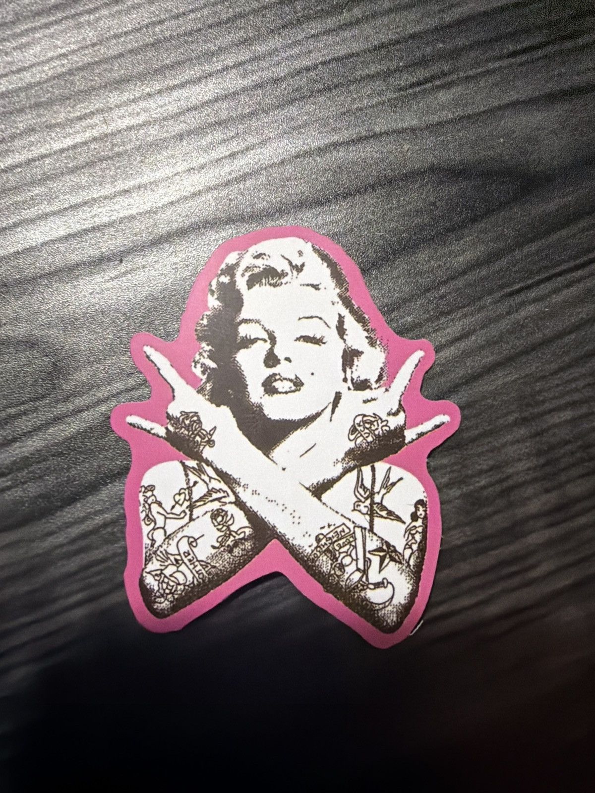 Hypebeast Tattooed Marilyn Monroe Rock On Sticker Size ONE SIZE - 1 Thumbnail