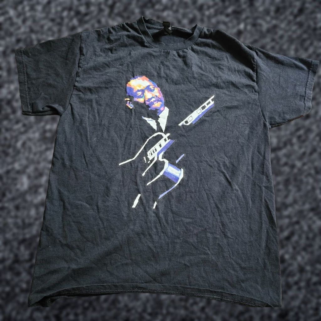 Gildan Mens Gildan T-Shirt Music Wes Montgomery Graphic Print Short Sleeve Crew Neck Black Cotton L M Size US L / EU 52-54 / 3 - 1 Thumbnail