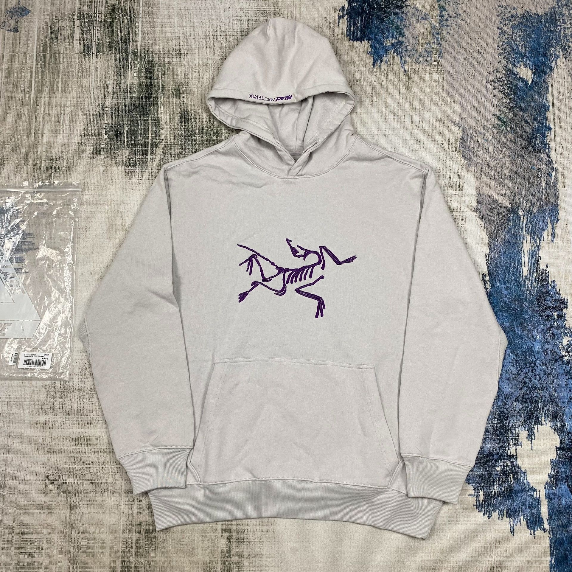 Arc'teryx × Palace Arcteryx x Palace Grey Hoodie Size M | Grailed