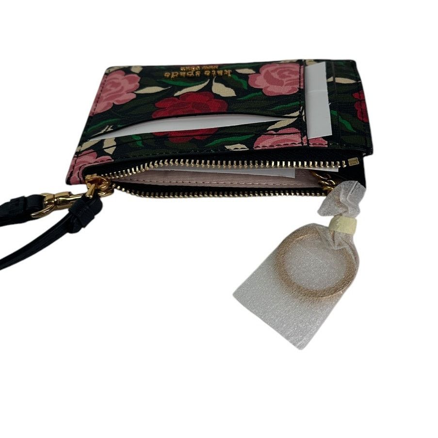 Kate Spade Kate Spade Morgan Rose Garden Coin Card Case Wristlet Black Size ONE SIZE - 2 Thumbnail
