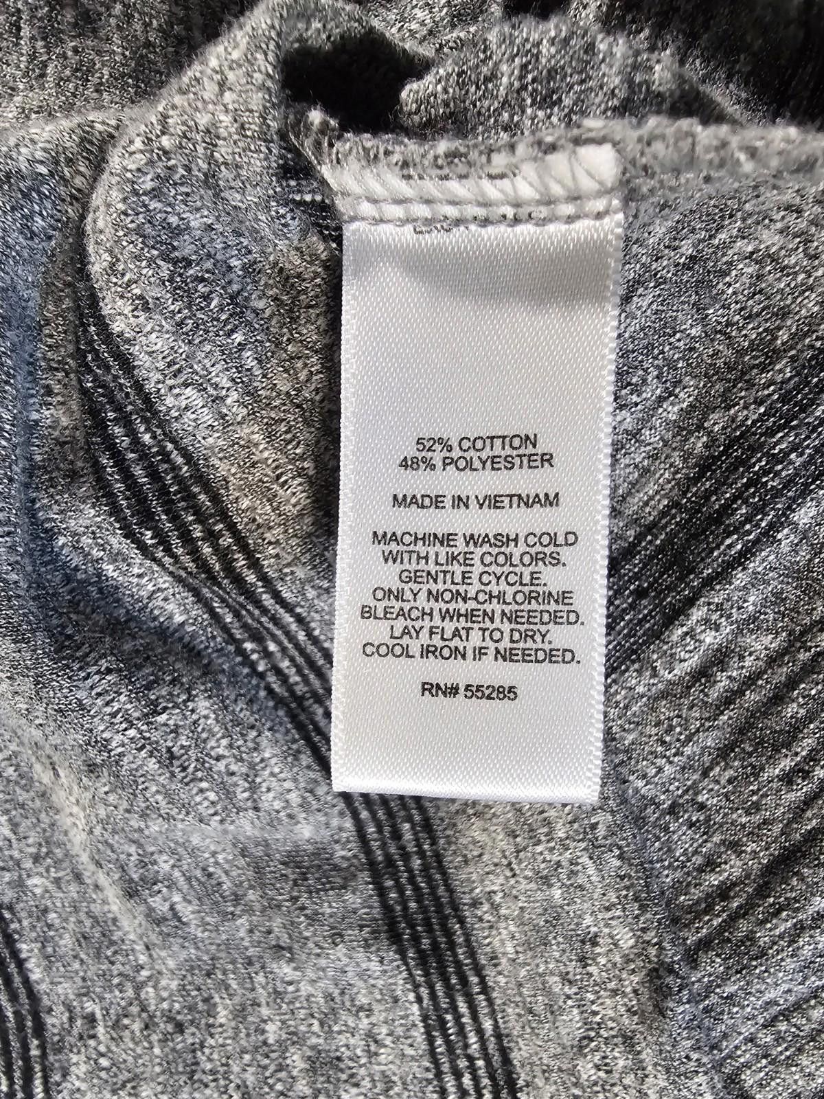 Express Express Gray Vneck Tshirt Mens Medium Striped Size US M / EU 48-50 / 2 - 7 Thumbnail