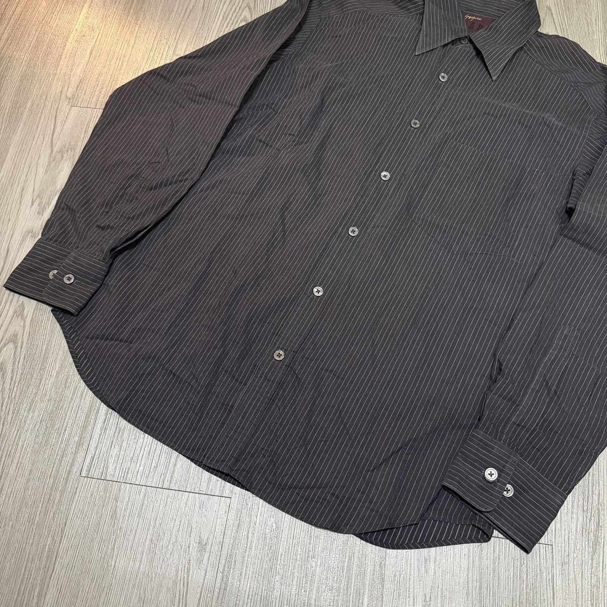 Vintage AAR Yohji Yammamoto Durban Stripes Long Sleeve Shirt Size US M / EU 48-50 / 2 - 8 Thumbnail