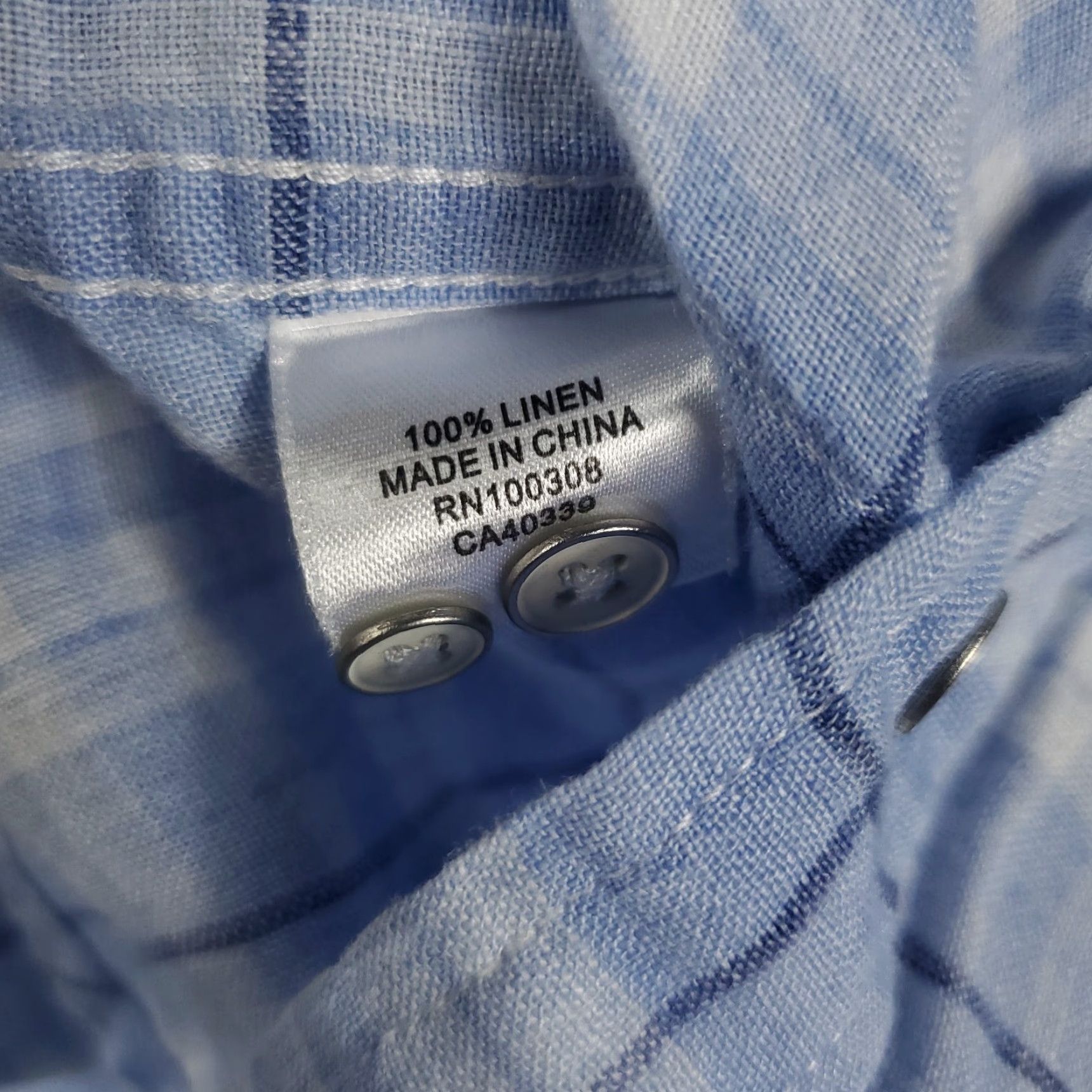 Peter Millar VINTAGE Peter Millar Shirt Men Medium Blue Plaid Linen Long Sleeve Button-Up Size US M / EU 48-50 / 2 - 6 Thumbnail