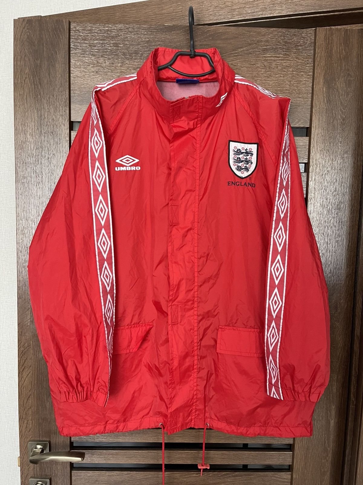 Umbro England Vintage Soccer Nylon Training Zip Jacket 90s
