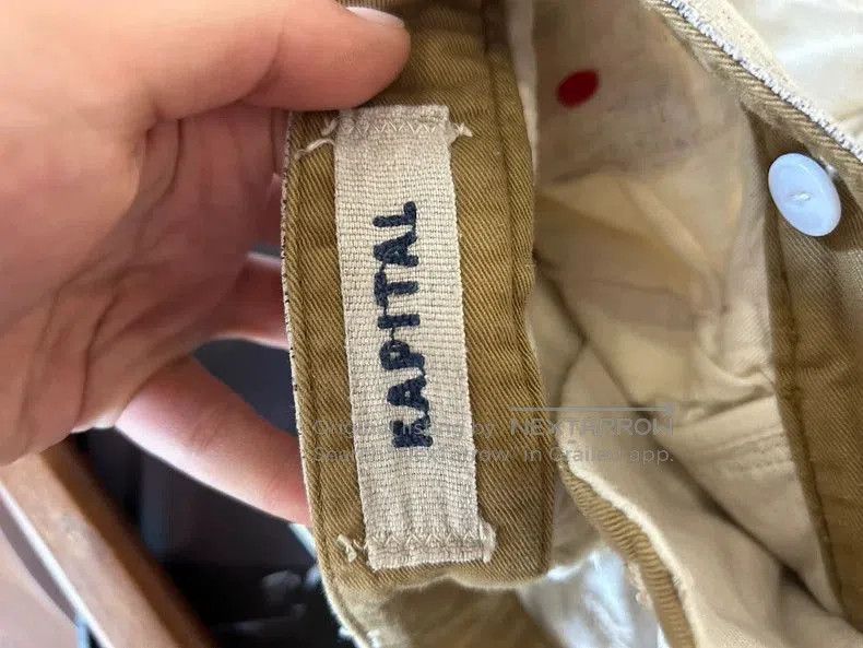 Kapital Kapital Nissan Graffiti Vintage Slogan Printed Linen Shorts Size US 32 / EU 48 - 3 Thumbnail