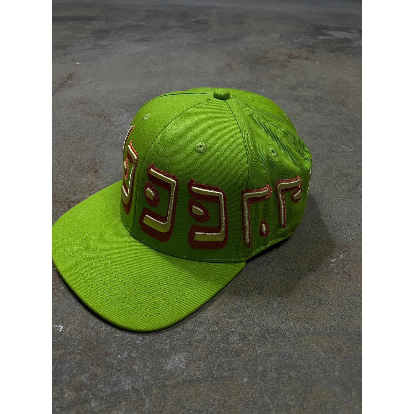 murd333r.fm Murder.FM Fitted Lime Orange Used 7 3/8 Size ONE SIZE - 2 Thumbnail