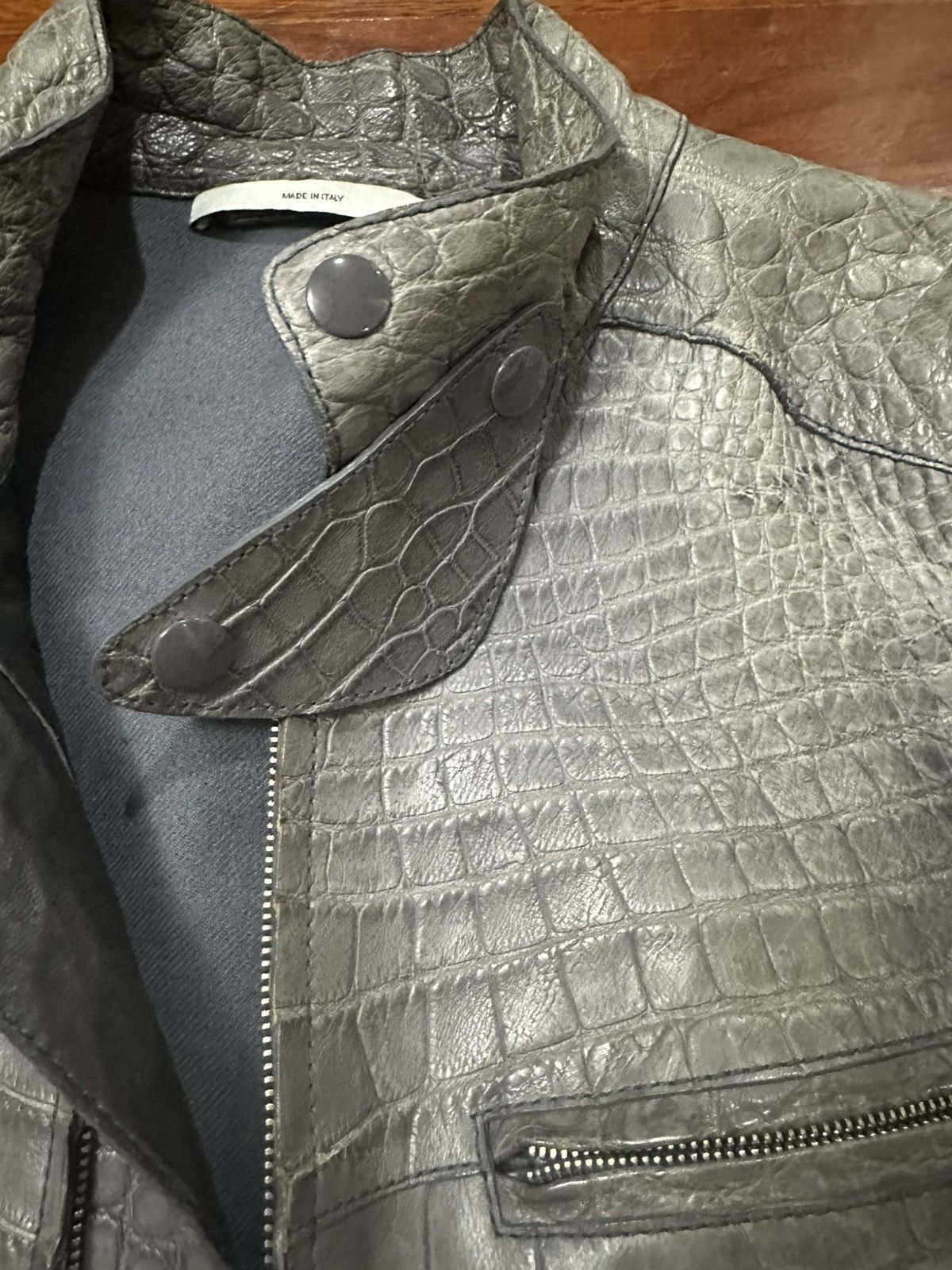 Yves Saint Laurent Ysl crocodile jacket Size US L / EU 52-54 / 3 - 2 Thumbnail