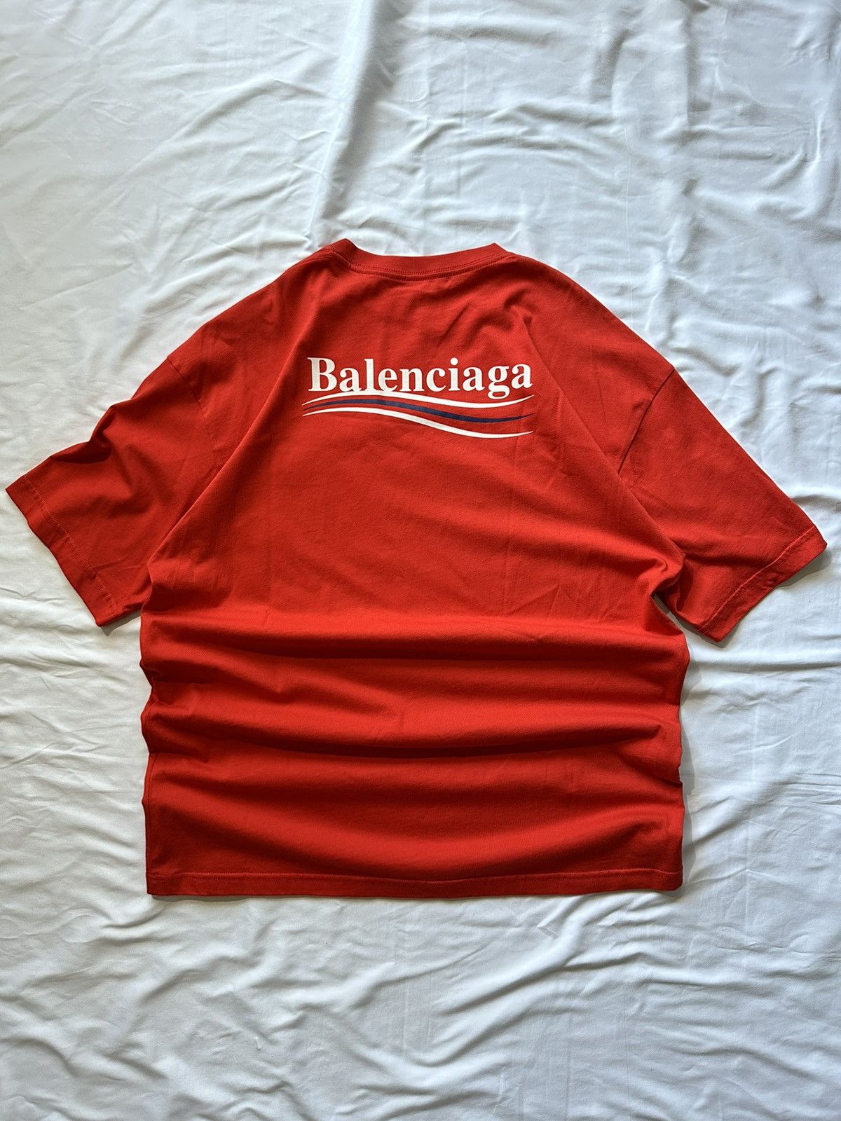 Balenciaga Red 2017 Balenciaga Campaign Tee - XS Size US XL / EU 56 / 4 - 7 Thumbnail