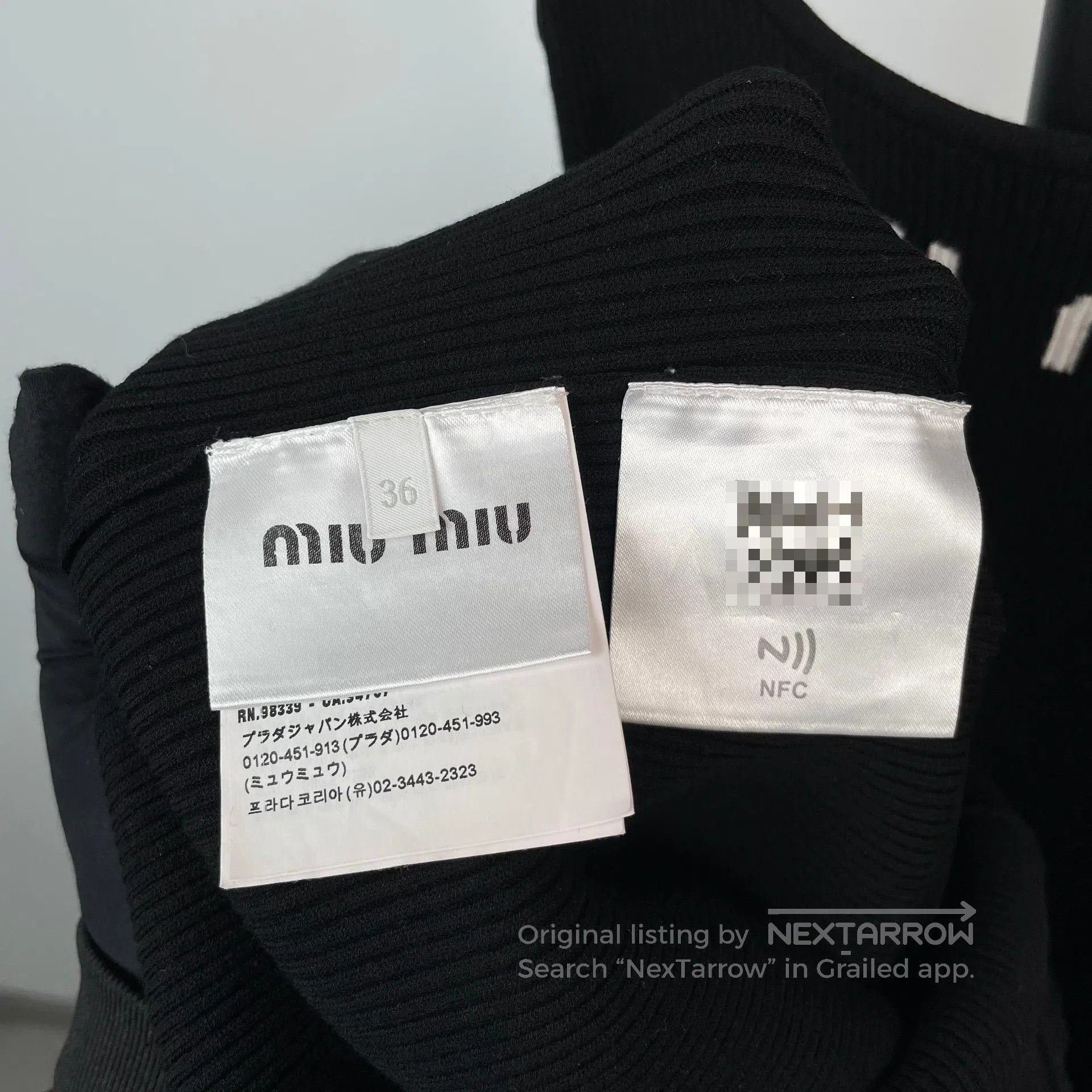 Miu Miu Miu Miu Black Logo Knit Vest Long Dress| Size XS / US 0-2 / IT 36-38 - 5 Thumbnail
