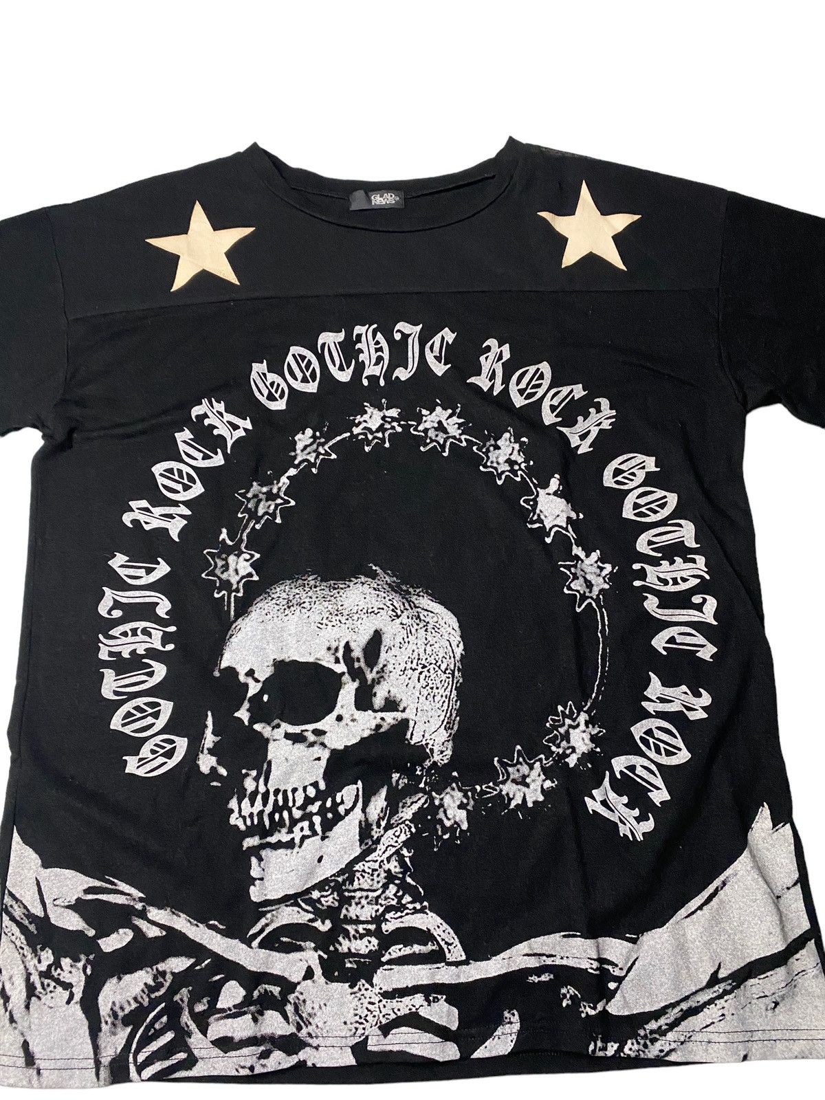 Hysteric Glamour 2000's Glad News Star Skull Cross Shirt Size US XL / EU 56 / 4 - 4 Thumbnail