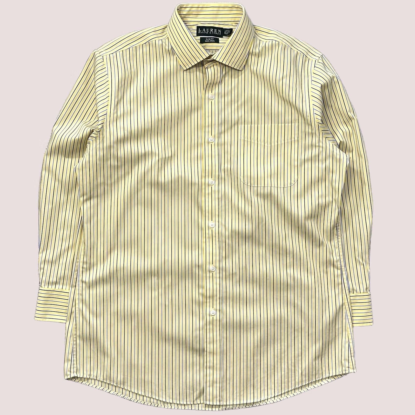 Ralph Lauren Ralph Lauren Dress Shirt Men's 15.5 Yellow Long Sleeve Button  Up - Solid, Regular Fit, Non-Iron | Grailed