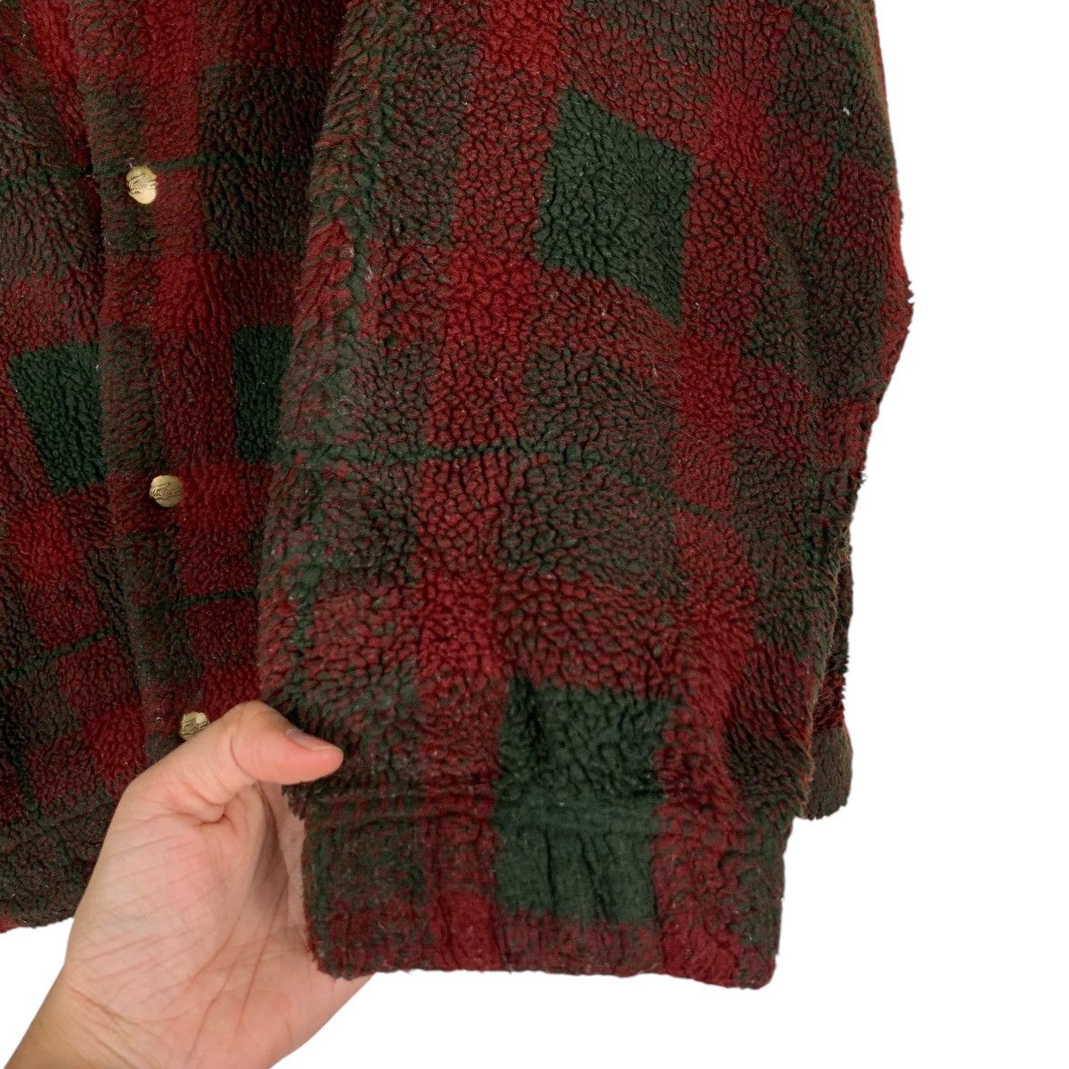Lacoste LACOSTE Red Tartan Checked Fleece Jacket #1279-C58 Size US XL / EU 56 / 4 - 13 Thumbnail