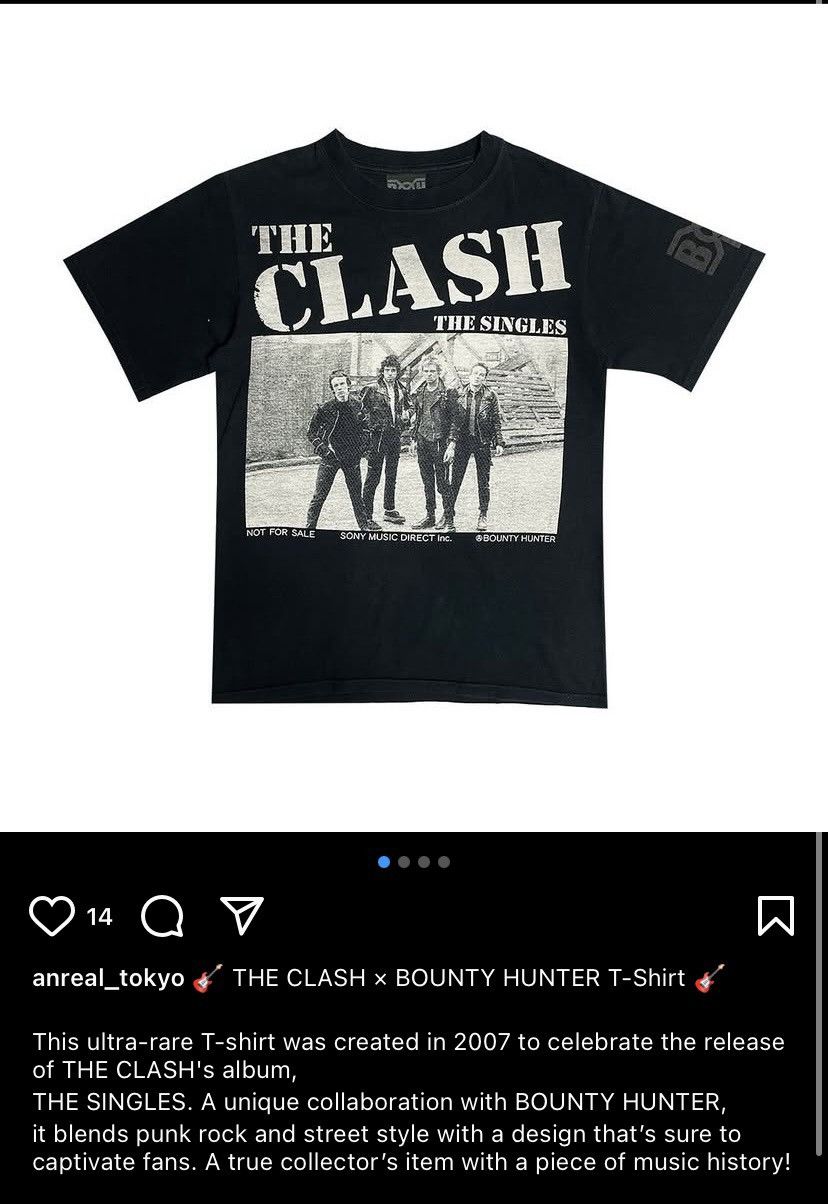 Band Tees The Clash x Bounty Hunter 2007 'Not For Sale' Tee Size US M / EU 48-50 / 2 - 9 Thumbnail