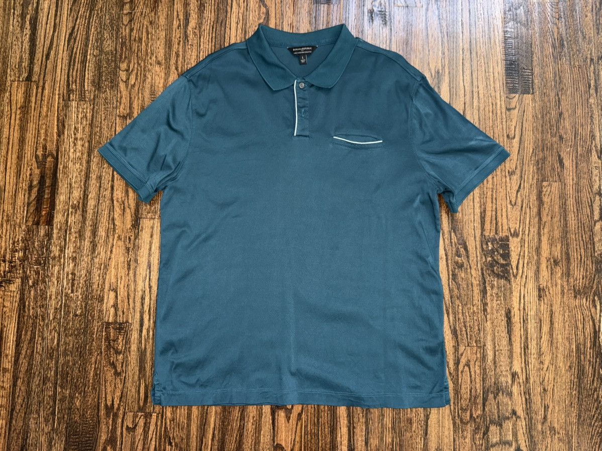 Banana Republic Banana Republic Luxury Performance Polo Shirt Green Sz Large Size US L / EU 52-54 / 3 - 1 Thumbnail