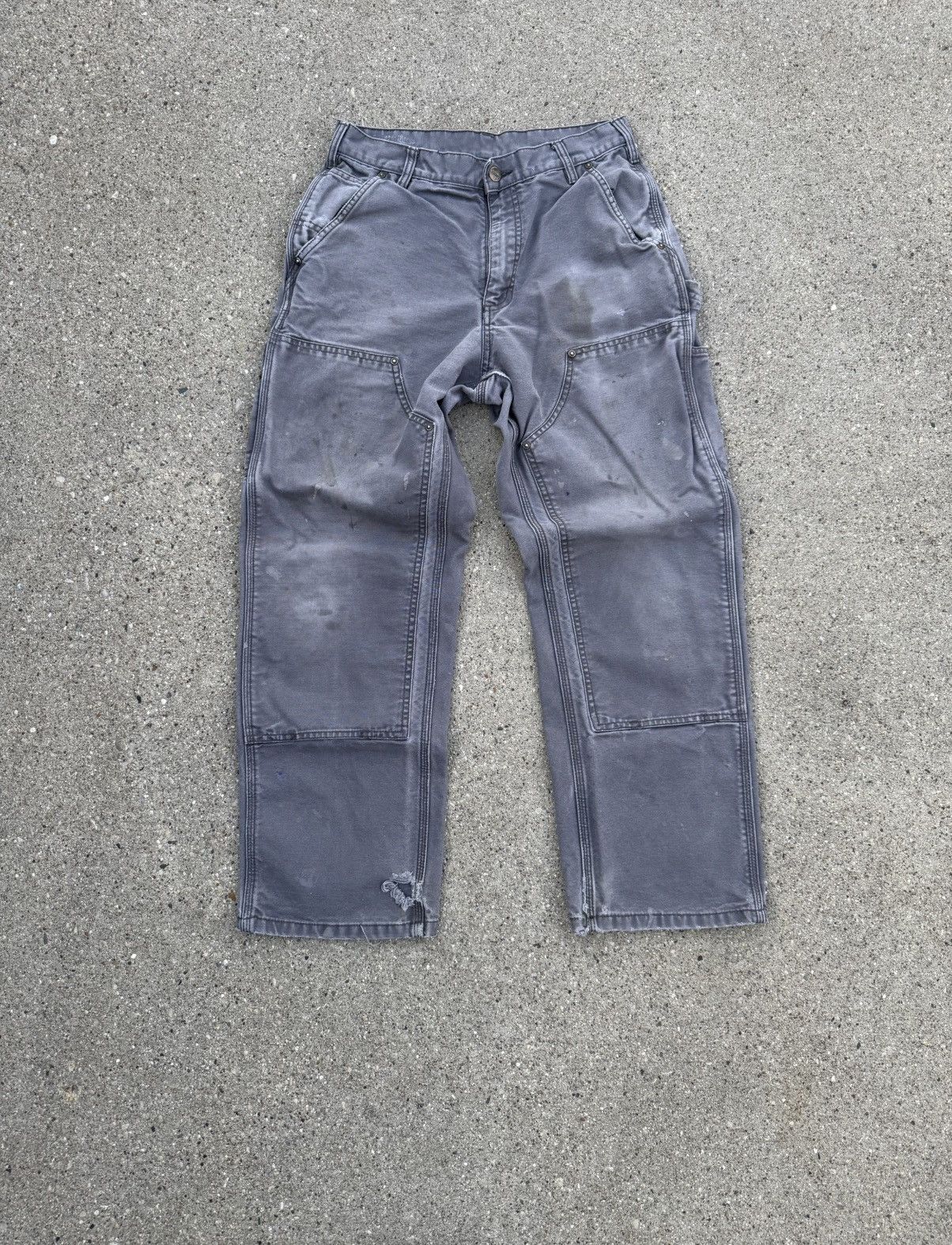 Carhartt Vintage B136 GVL Gray Carhartt Carpenter Double Knees Size US 30 / EU 46 - 1 Thumbnail
