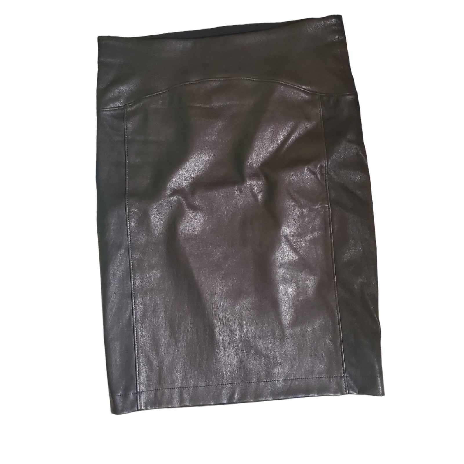 Other GBTSO Lambskin Leather Pencil Skirt Designer Skirt Black Sz Size 26" / US 2 / IT 38 - 3 Thumbnail