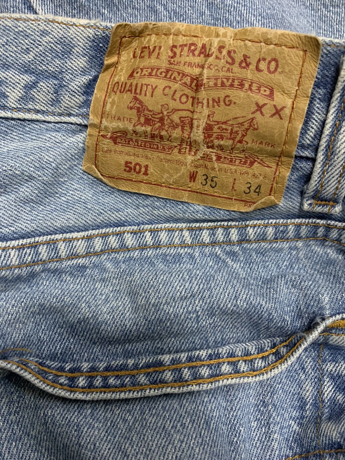 Levi's VINTAGE LEVIS 501 DENIM JEANS Size US 34 / EU 50 - 8 Thumbnail