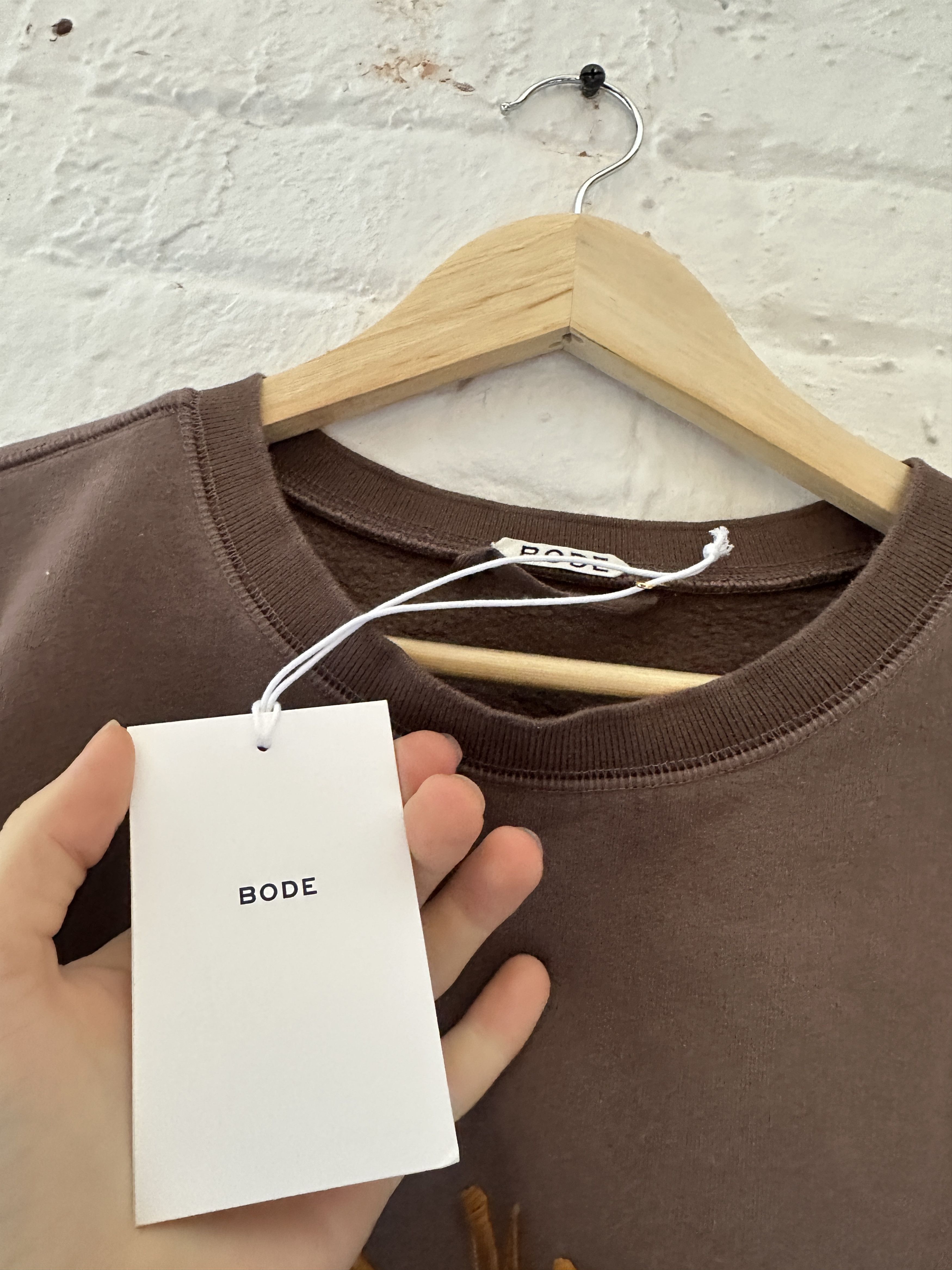Bode Bode Message From The Woods Crewneck Size US L / EU 52-54 / 3 - 3 Thumbnail