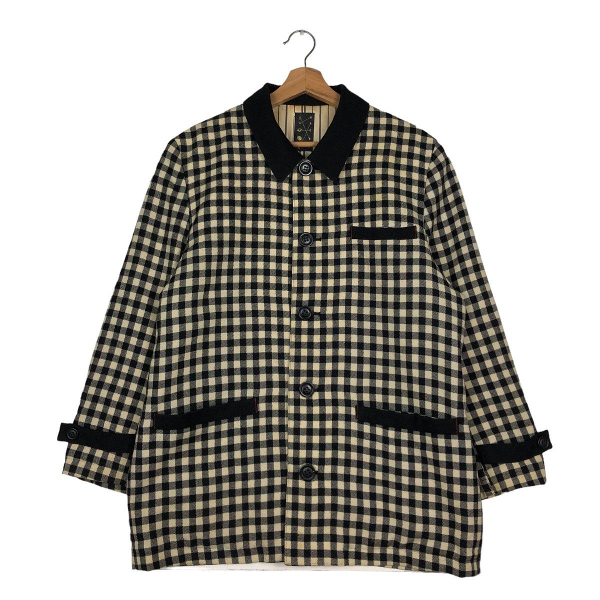 Issey Miyake 🔥VINTAGE CHORE JACKET TARTAN DESIGN HAKKA JAPAN MADE Size US M / EU 48-50 / 2 - 1 Thumbnail