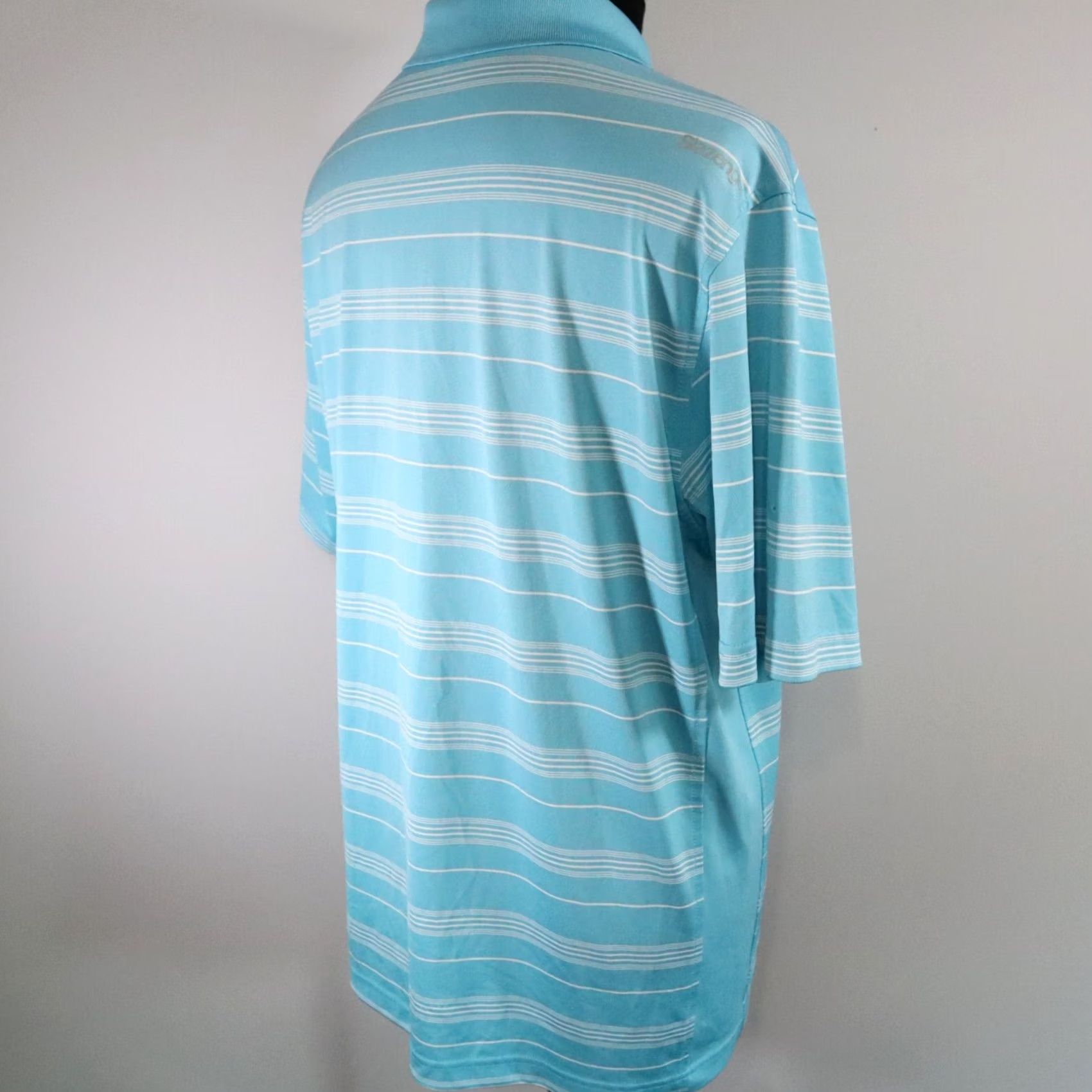 Vintage Slazenger Polo Shirt Mens XL Blue Striped Short Sleeve Golf Performance Size US XL / EU 56 / 4 - 4 Thumbnail