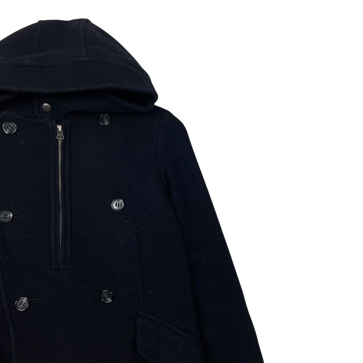 Zucca Cabane De Zucca Double Breasted Hooded Wool Jacket Size US S / EU 44-46 / 1 - 5 Thumbnail