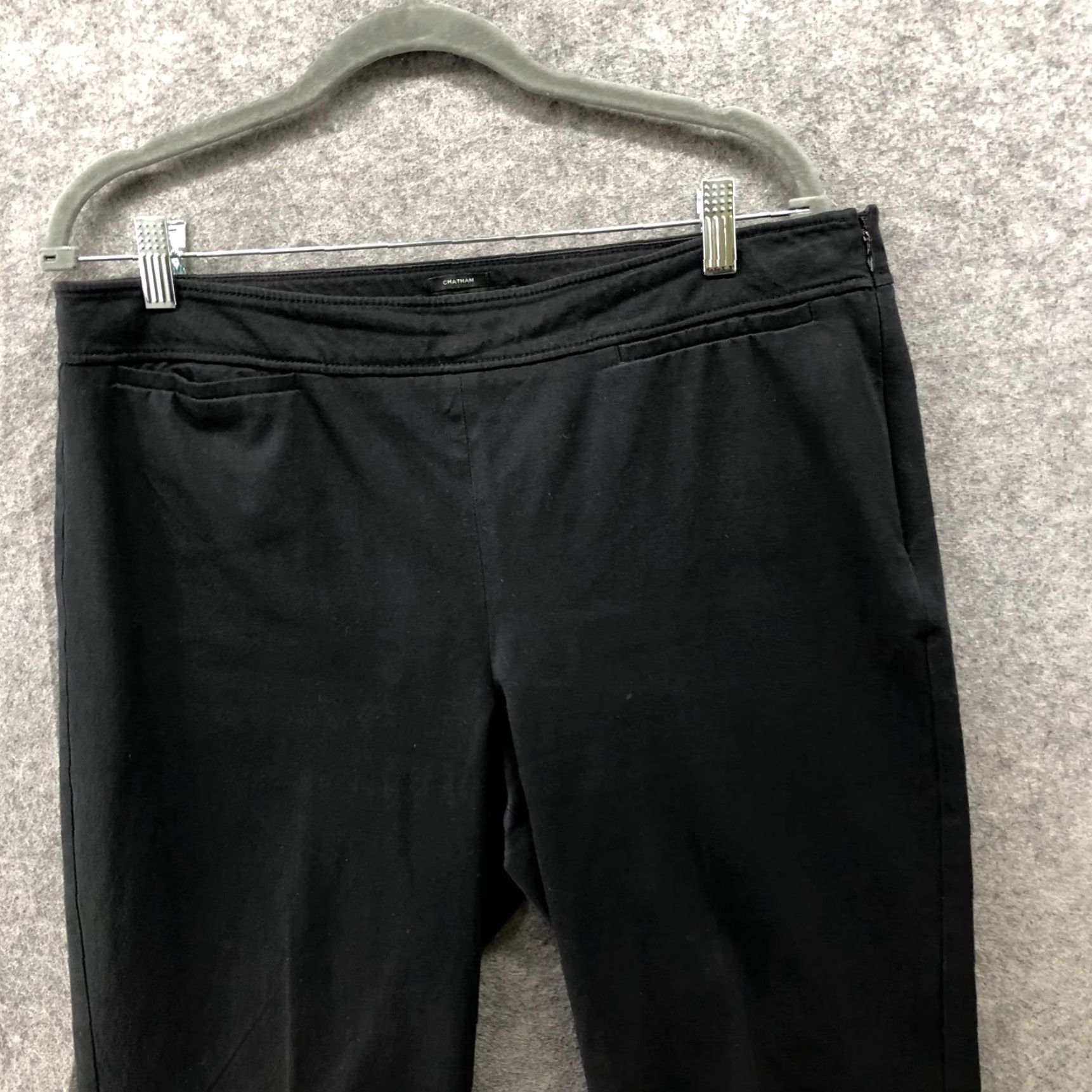 Talbots VINTAGE? No. Talbots Chatham Ankle Pants Womens 12 Black Chino Slim Stretch Size 34" / US 12 / IT 48 - 3 Thumbnail
