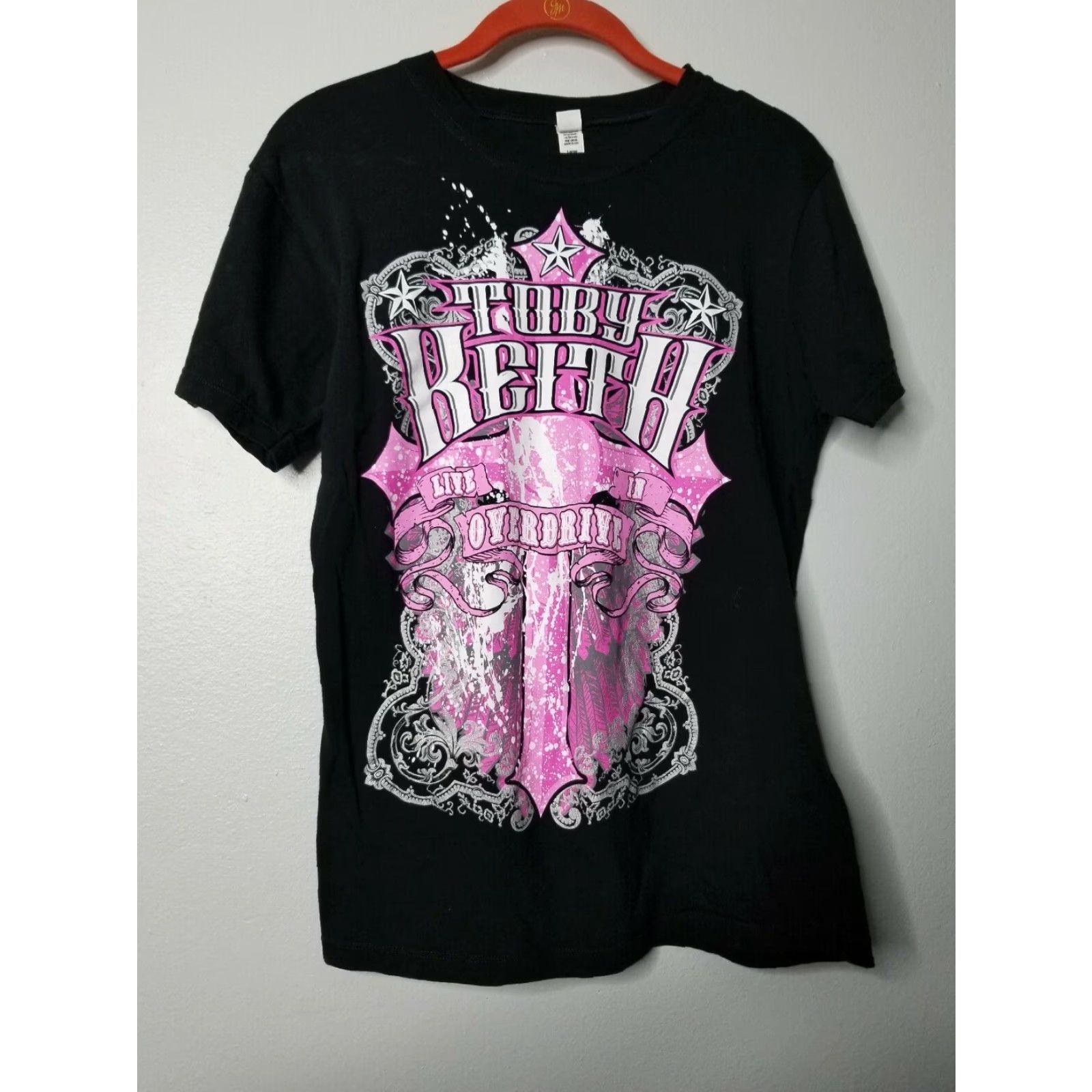 Olive Toby Keith Concert T Shirt Womens Black Graphic Tee L Size L / US 10 / IT 46 - 2 Thumbnail