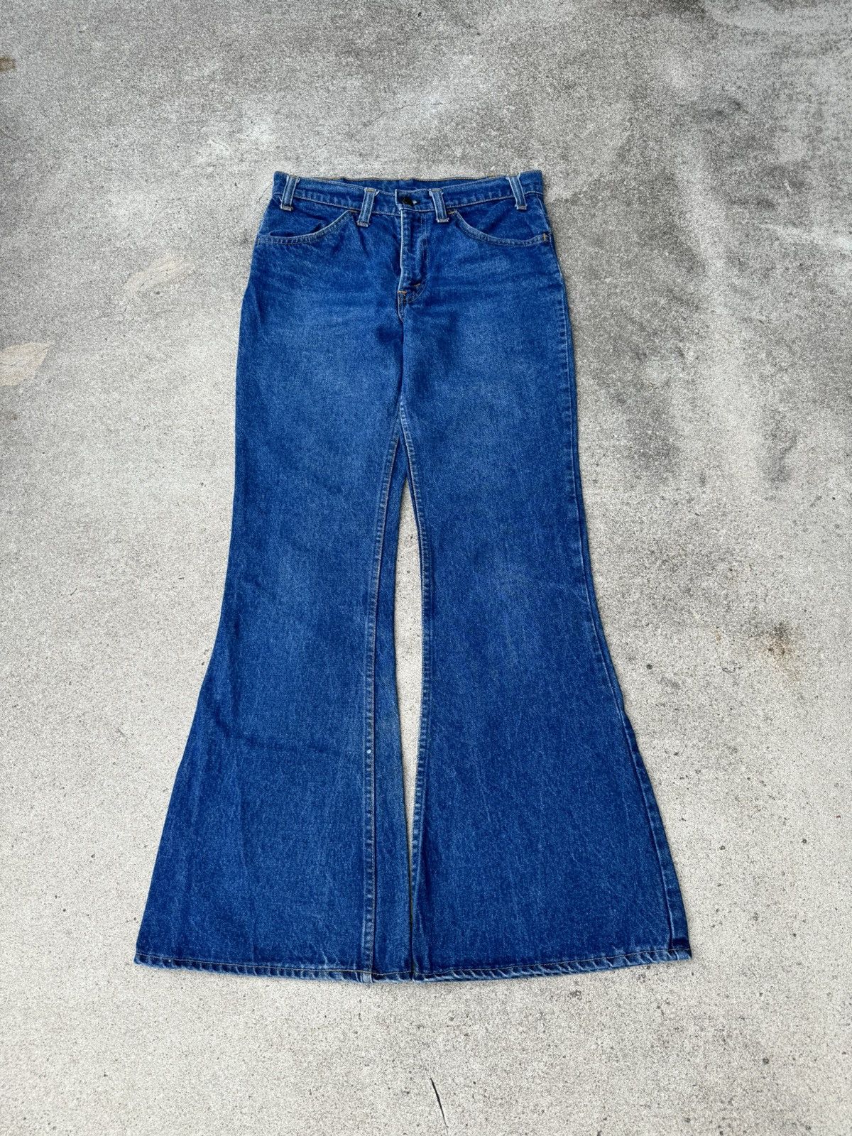 image of Levis x Vintage 70’S Levi’S 684 Orange Tab Bellbottom Jeans 30X32 in Blue, Men's