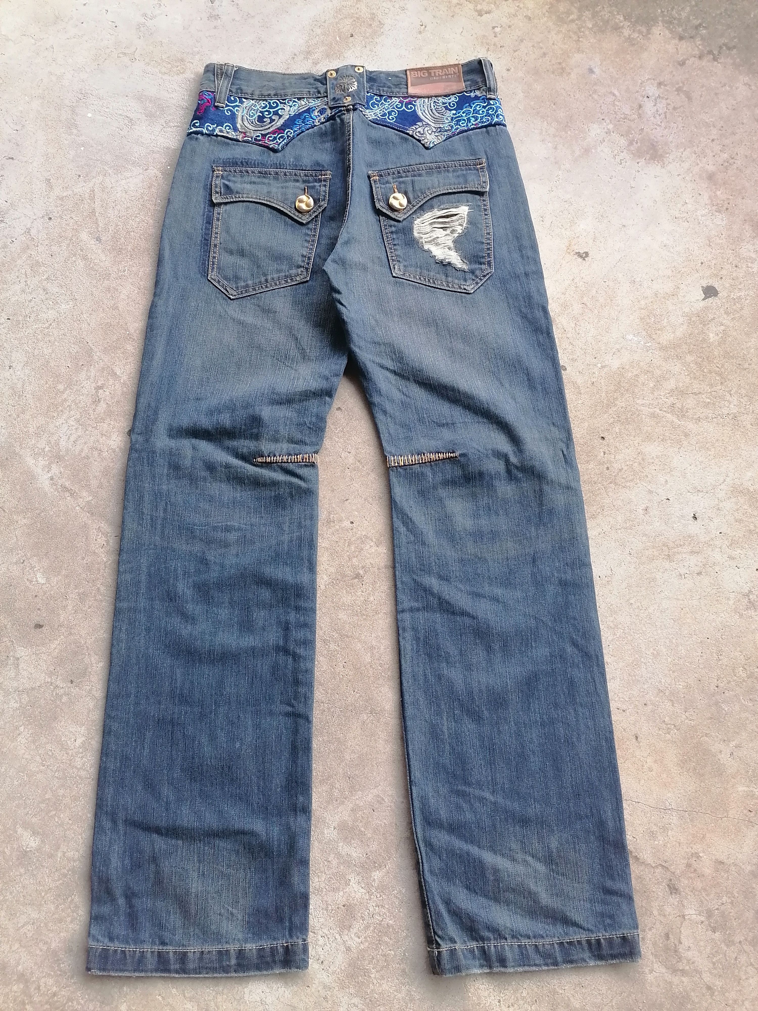 Japanese Brand Big Train Nice Design Jeans Japan Size US 31 - 1 Thumbnail