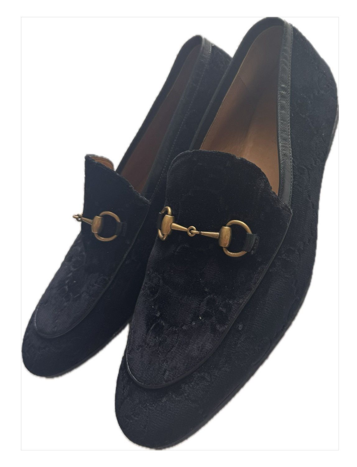 Gucci Gucci Jordaan GG Velvet Loafer - Black Size US 9.5 / EU 42-43 - 2 Thumbnail