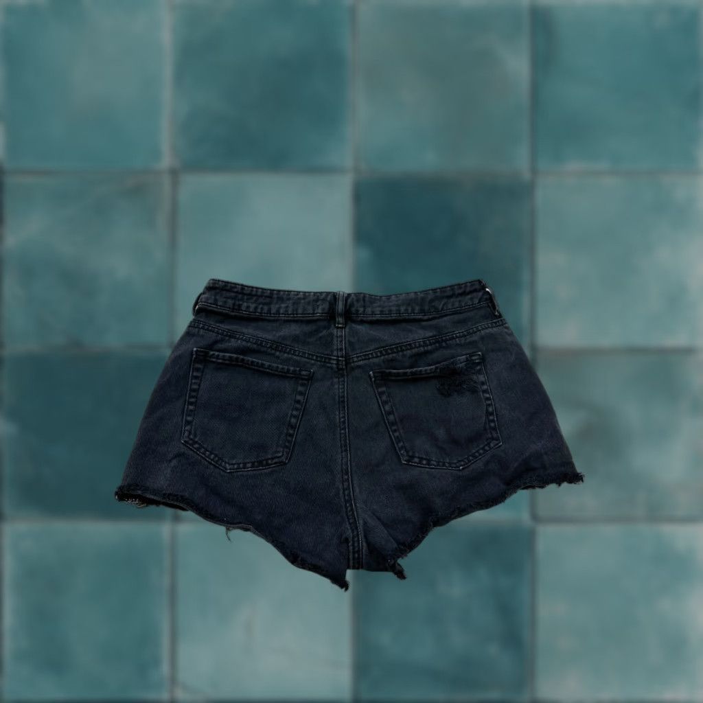 Pacsun Pacsun Shorts Womens 28 Black Denim High Rise Cut-Off Distressed 5-Pocket Button Closure 100% Cotton Festival Casual Summer PacSun Womens) Size 28" / US 6 / IT 42 - 1 Thumbnail