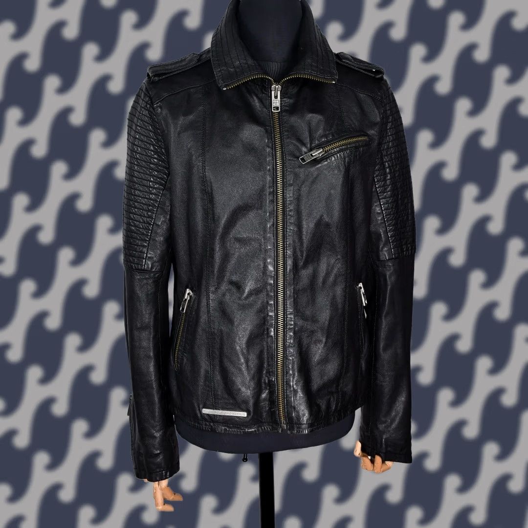 Superdry Superdry Leather Biker Jacket Women's L Black - 100% Genuine 51 cm Chest, Very Good Condition, Zip Closure, Casual Size L / US 10 / IT 46 - 1 Thumbnail