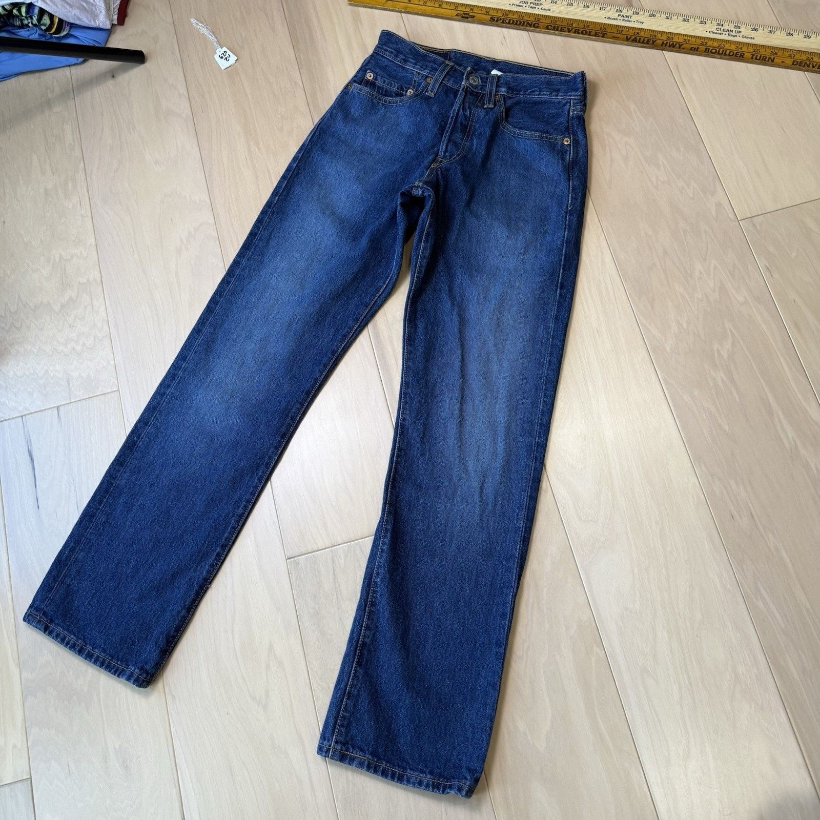 Levi's Vintage Levis 501 Jeans 25 Blue Straight Leg Denim For Women Size US 26 / EU 42 - 12 Thumbnail